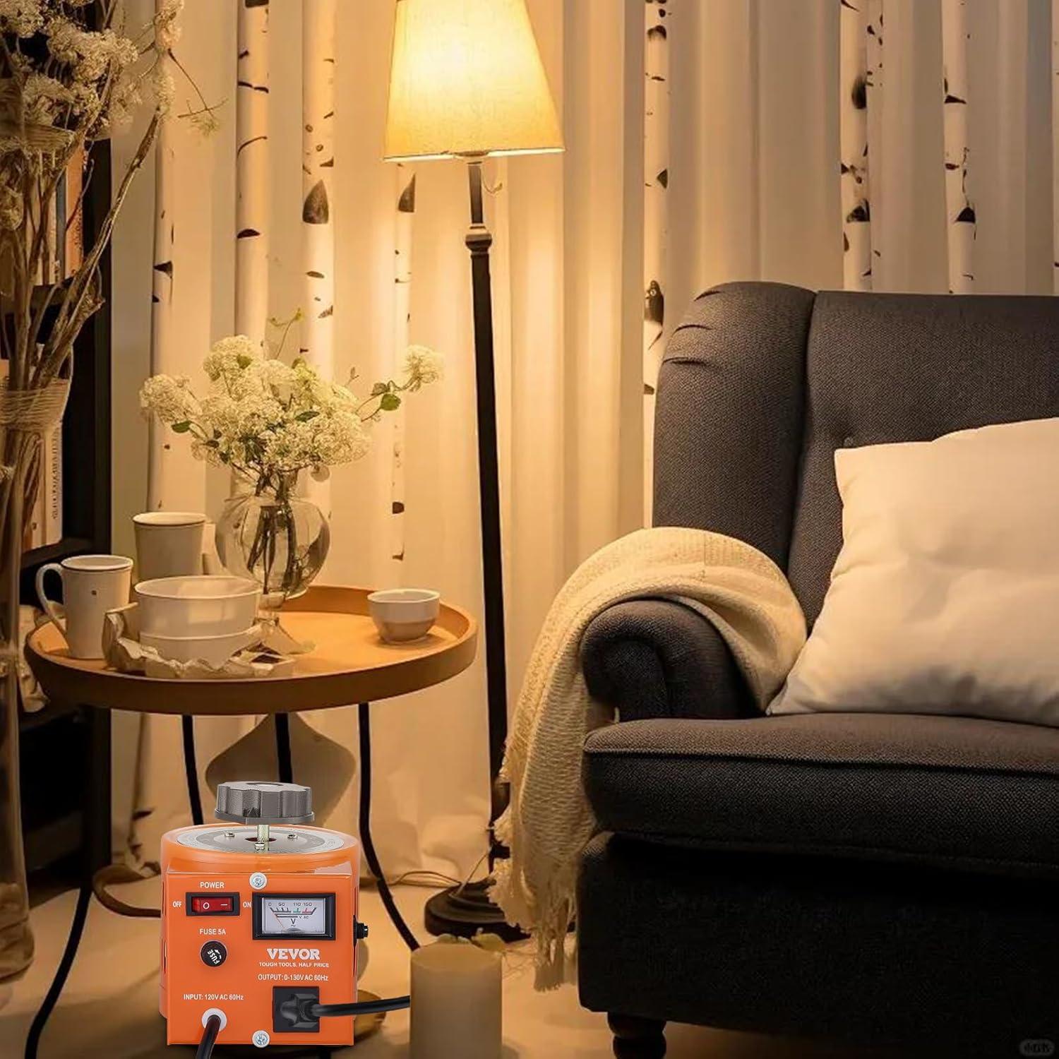 Transformador de Voltaje Variable VEVOR 500VA 0-130V 3.84A