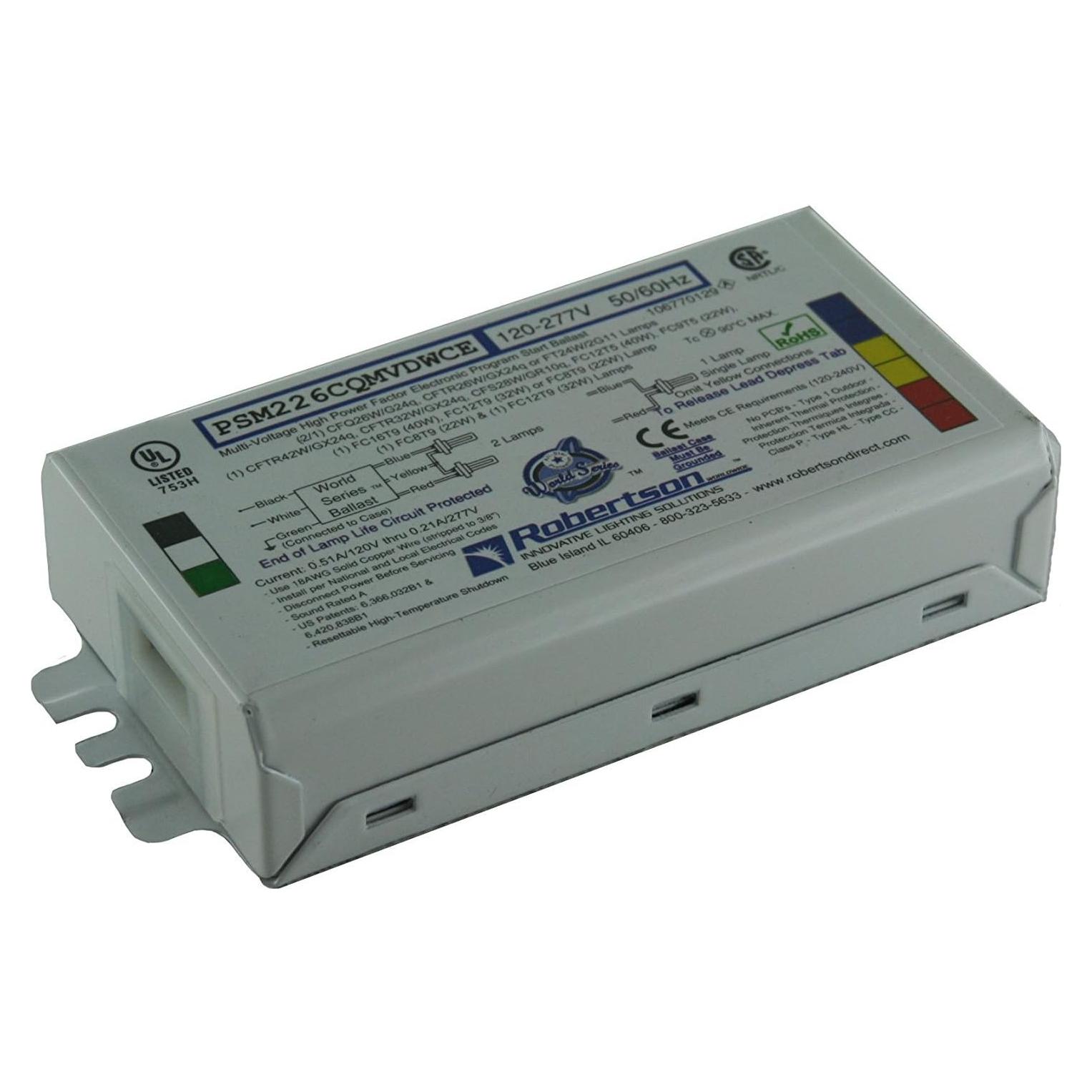 Balasto Electrónico Fluorescente Compacto Robertson 26W 120-277V