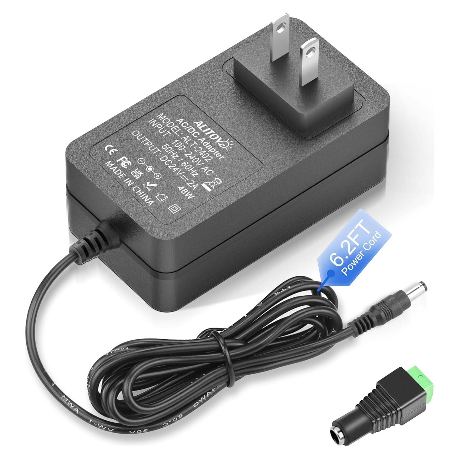 Fuente de Poder ALITOVE 24V 2A 48W Adaptador AC/DC 1.98m