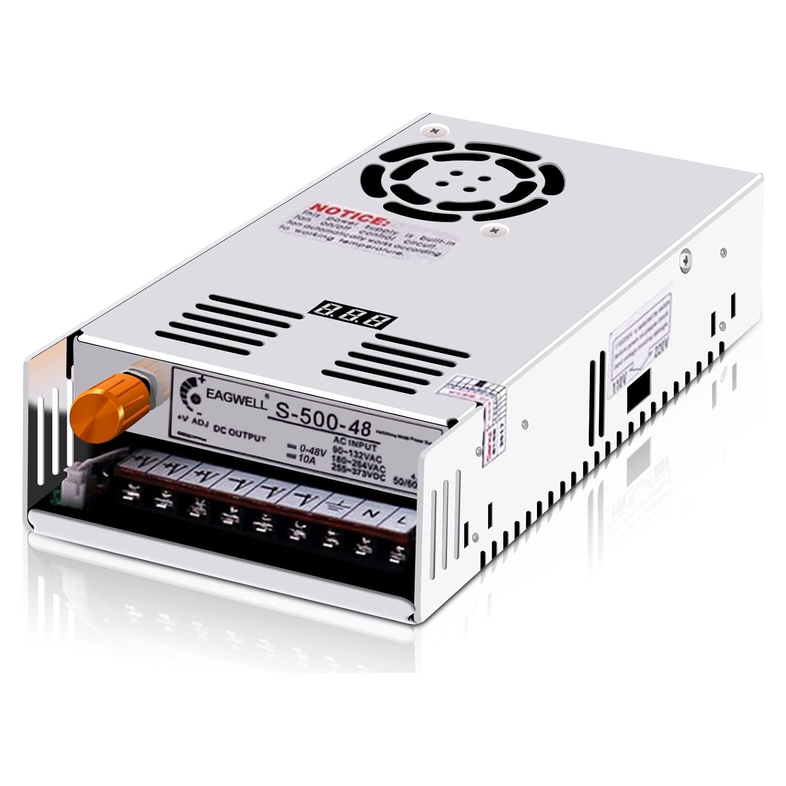 Fuente de Poder DC 0-48V 10A Eagwell Adaptador Regulable