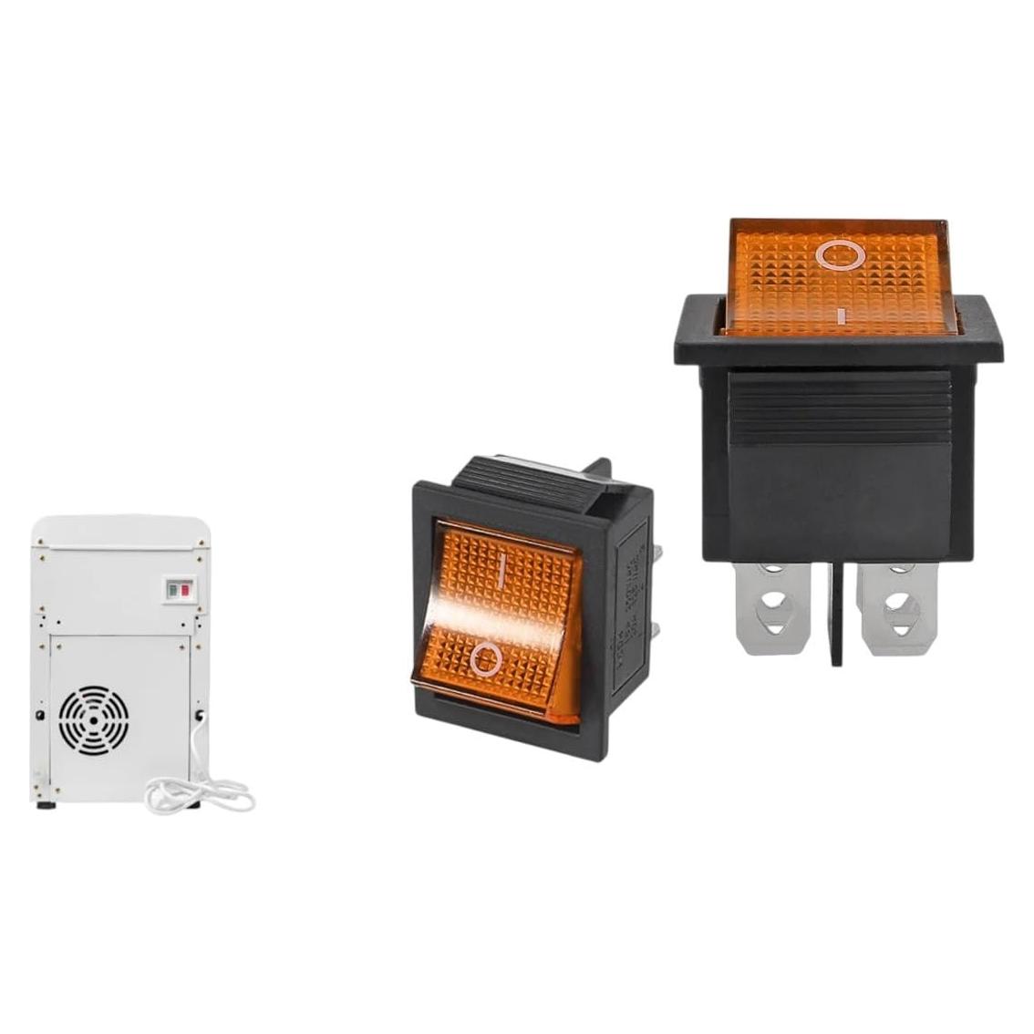 10 Interruptores Rocker DPST 10A 125V Negro ALRIWMINSI