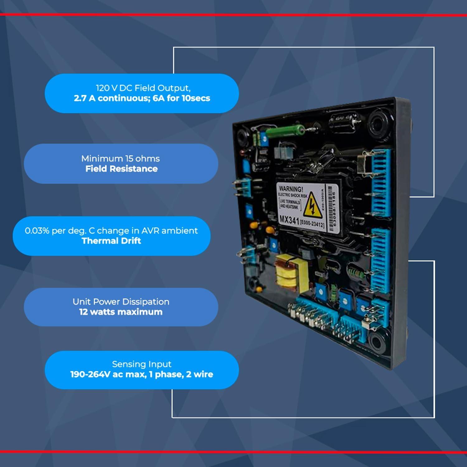 Regulador Automático de Voltaje MX341 Thunder Parts 120V