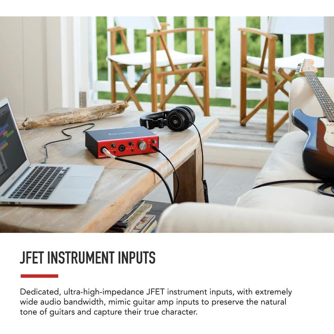 Focusrite Clarett+ 2Pre Interfaz de Audio USB-C 2 Pre-Amplificadores