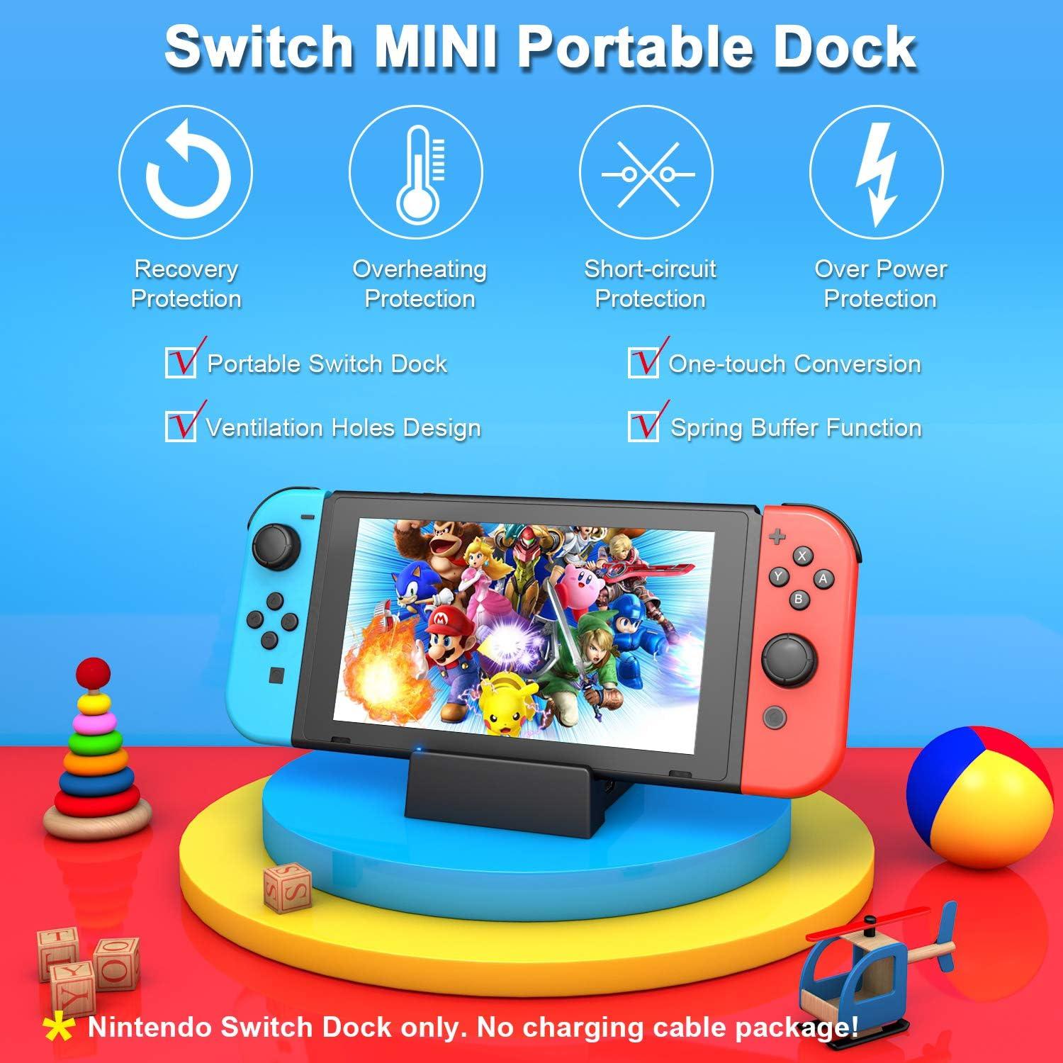 Dock de Carga para Nintendo Switch Ponkor - Adaptador USB 3.0
