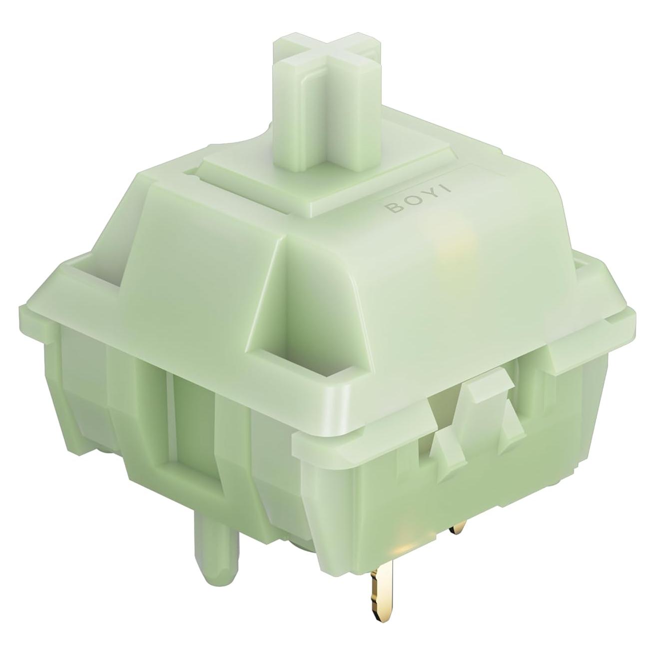 Interruptores Mecánicos Lineales BOYI Jadeite Green 40gf 35pcs