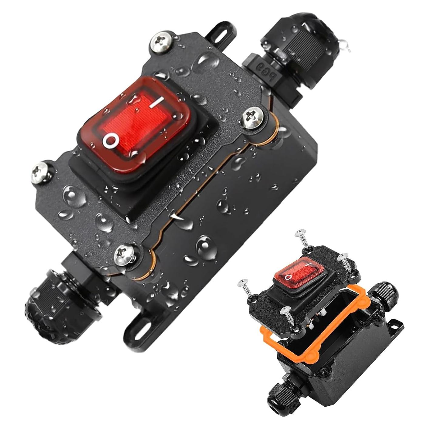 Interruptor de Cable a Prueba de Agua IP67 KarlKers DPST 20A