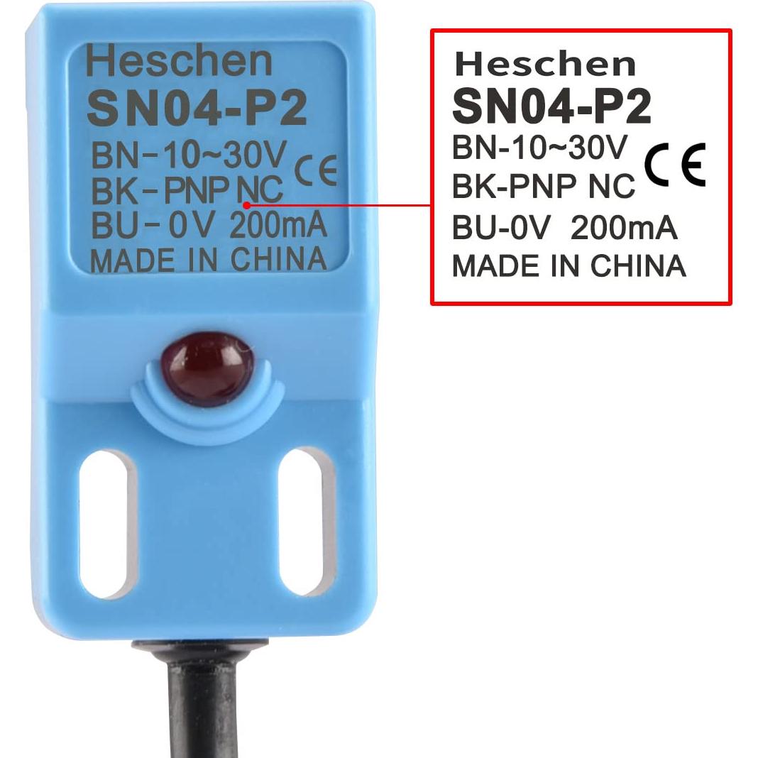 Sensor de Proximidad Inductivo Heschen SN04-P2 5mm 10-30VDC