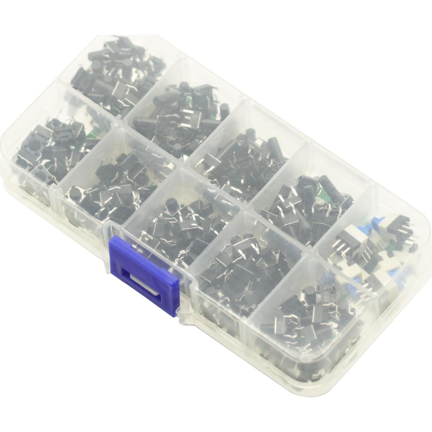 Kit de 180 Interruptores Táctiles Micro 4Pin 6x6mm GODIYMODULES