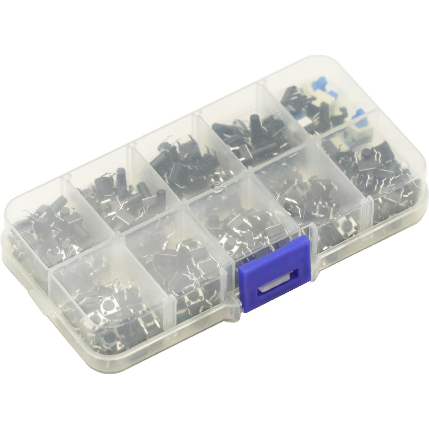 Kit de 180 Interruptores Táctiles Micro 4Pin 6x6mm GODIYMODULES