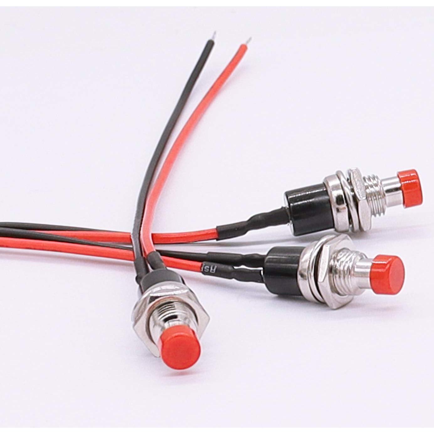 Interruptor de Botón Momentáneo TWTADE 6 Pcs 1A 250V CA