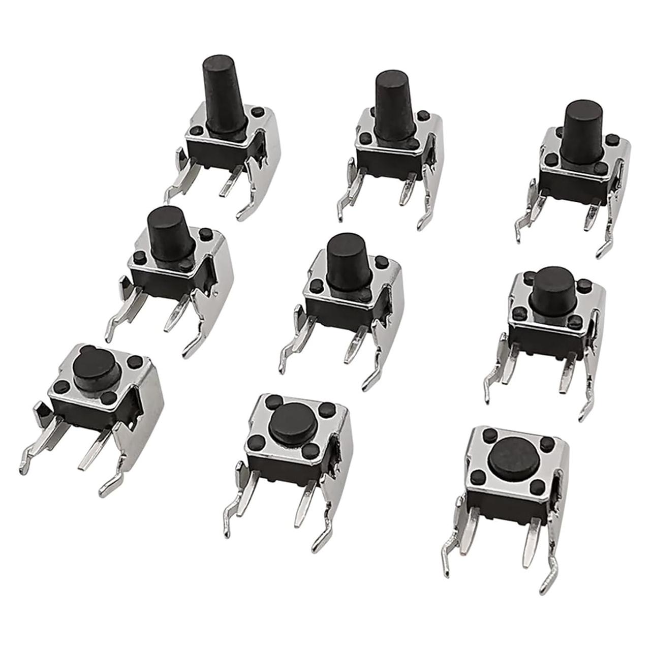 20 Piezas Interruptor Táctil 6x6mm Zhayouqingdzsw Auto-reinicio