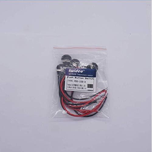 Interruptor Momentáneo Twidec 12mm 6 Unidades Negro IP54