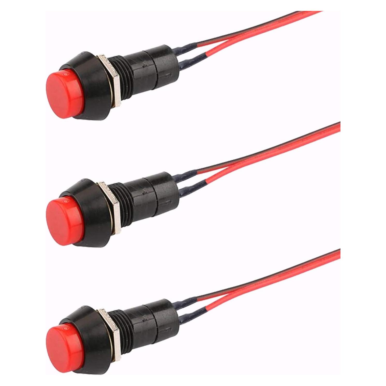 Interruptor Botón Sin Bloqueo DEVMO 12V 11A 3PCS