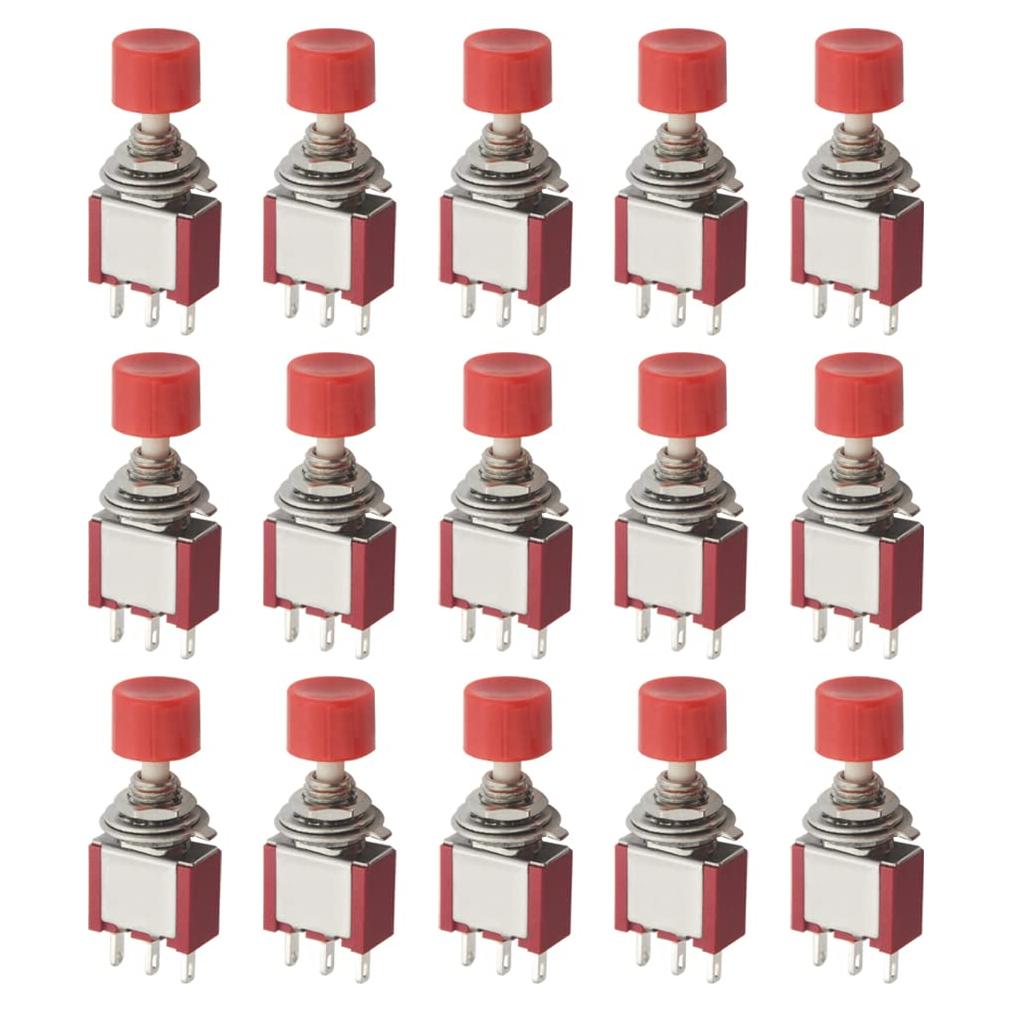 Interruptores de Botón Momentáneo SPDT WMYCONGCONG 15 Pcs 250V