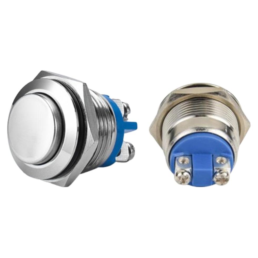 Interruptor de Botón Metálico Lhazemu 16mm 10PCS Automático