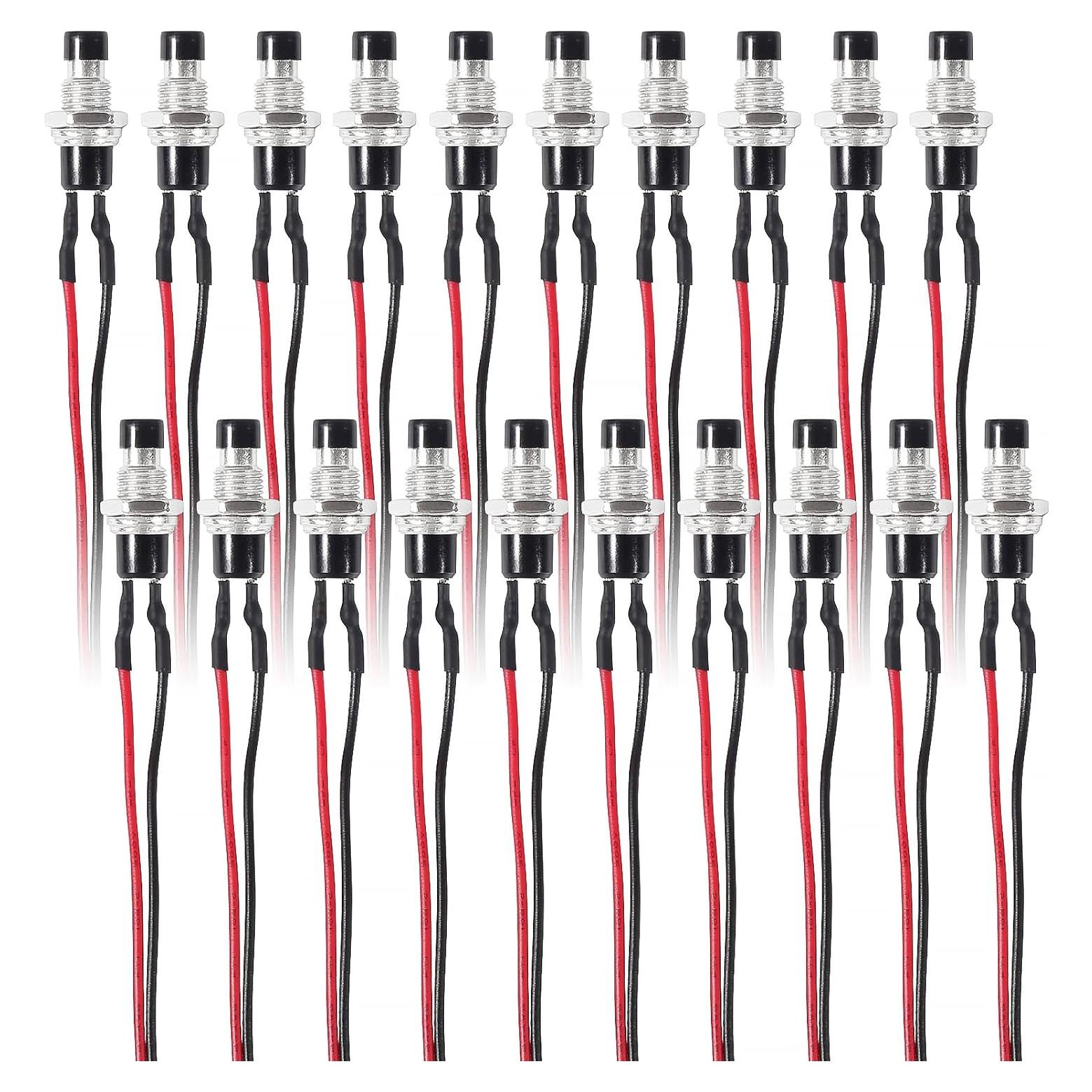 Interruptor de Botón Momentáneo 20pcs MELIFE 12V 7mm SPST