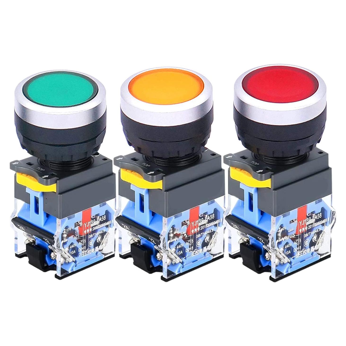 Interruptor de Botón Momentáneo QL-LINRUN 22mm 10A 660V IP54