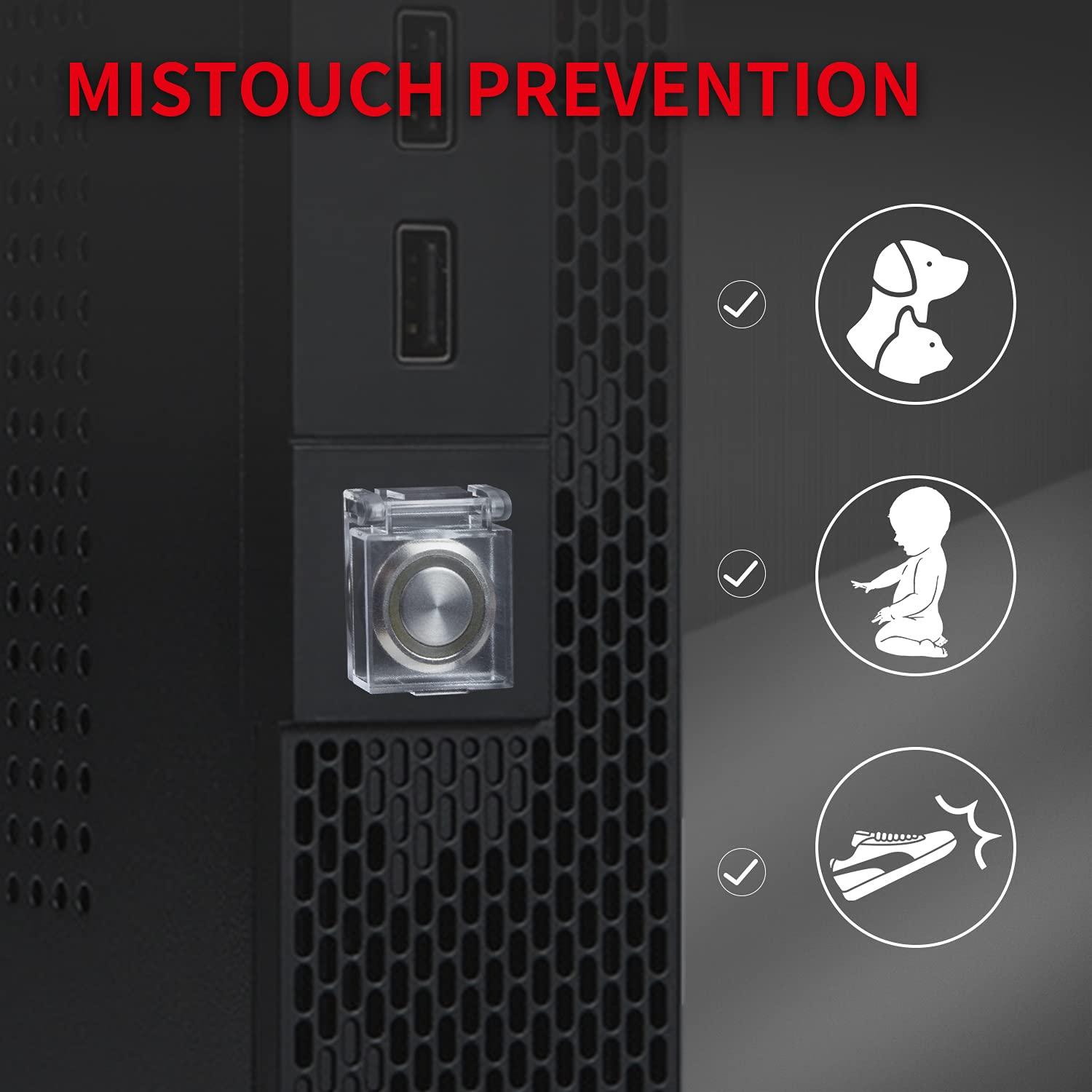 Cubierta de Botón de Poder 19mm DaierTek Transparente - 3 Piezas