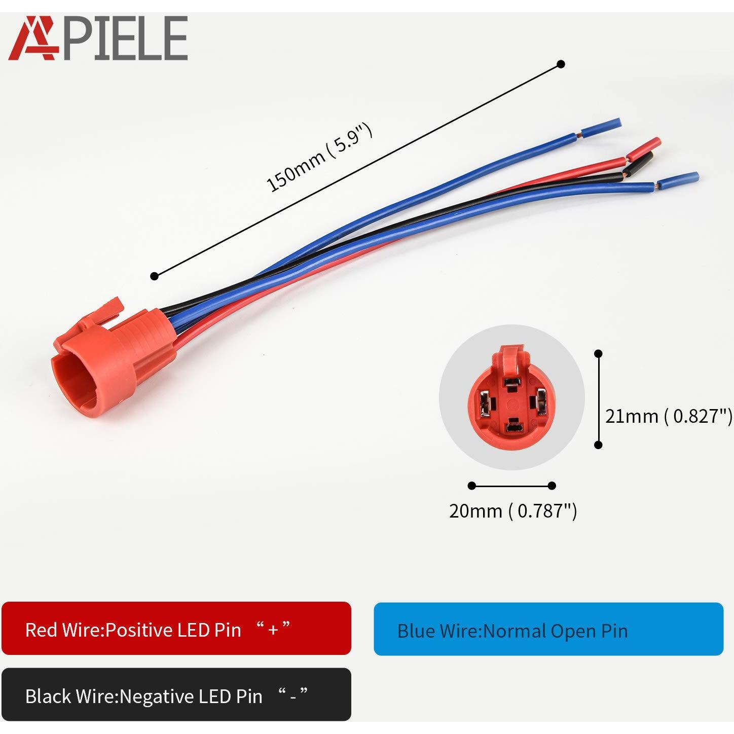 Interruptor de Arranque por Pulsador APIELE 12V con LED Rojo