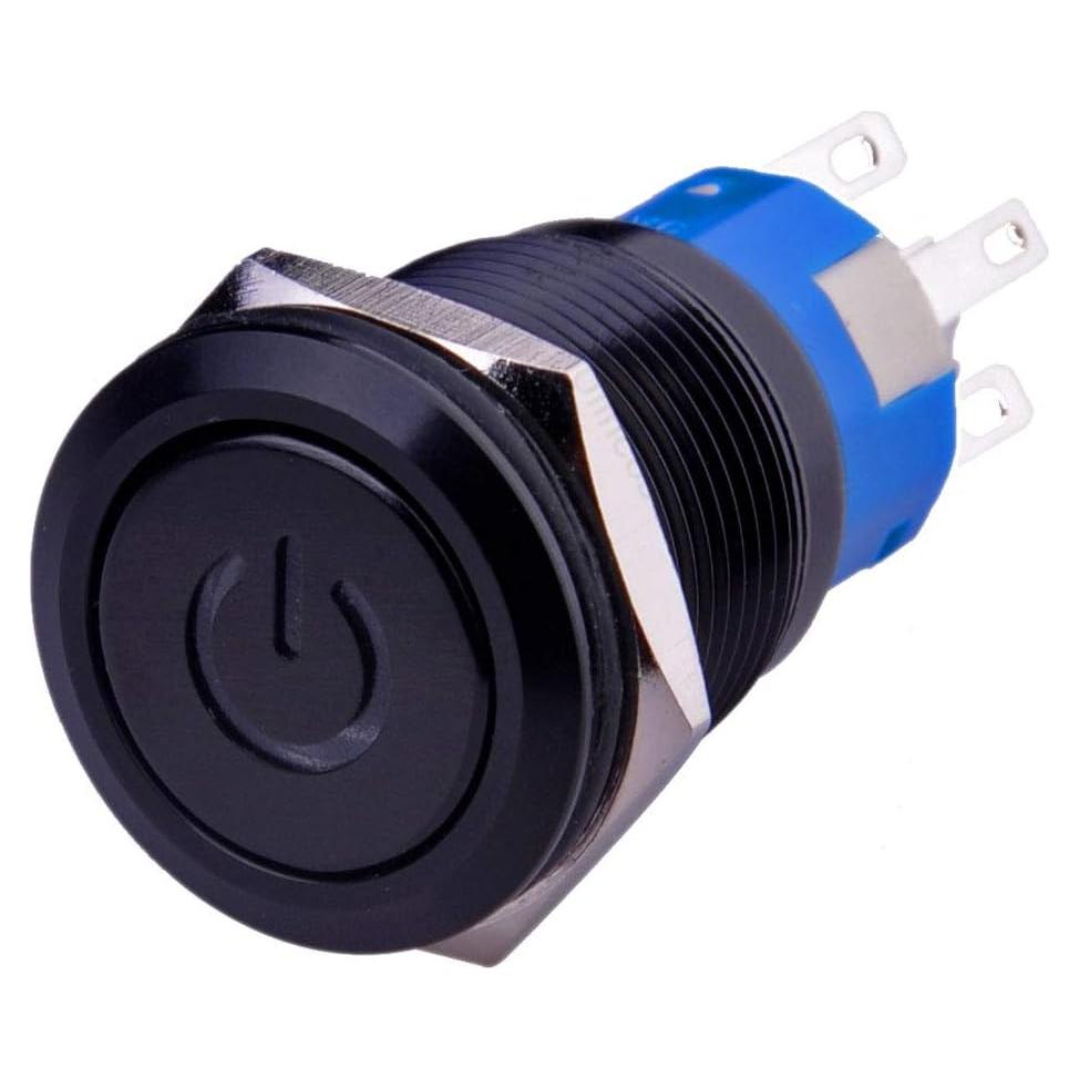 Interruptor Latching Ulincos U19C1 19mm Metal LED Verde