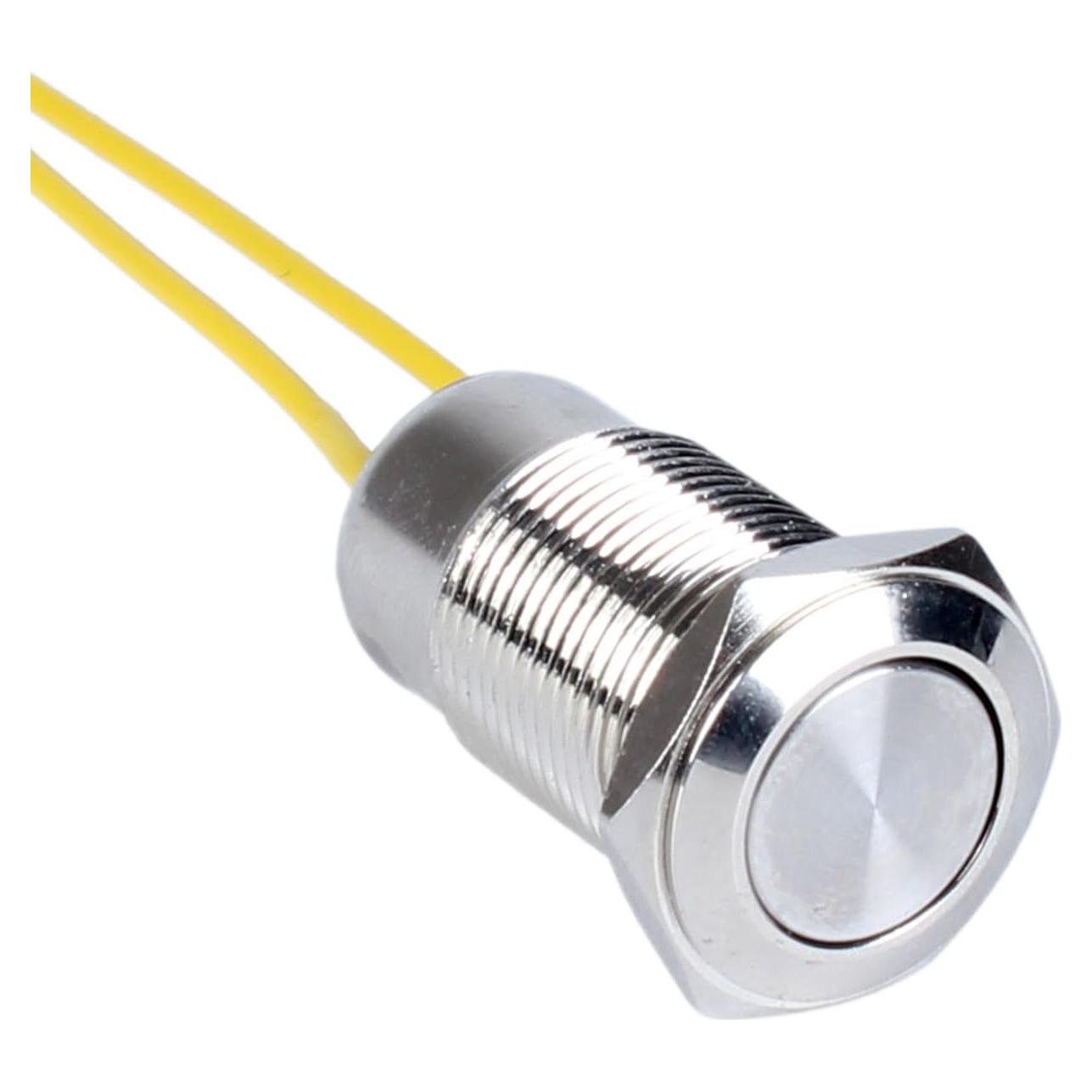 Interruptor pulsador metálico 16mm DMWD IP67 10A 12V-24V