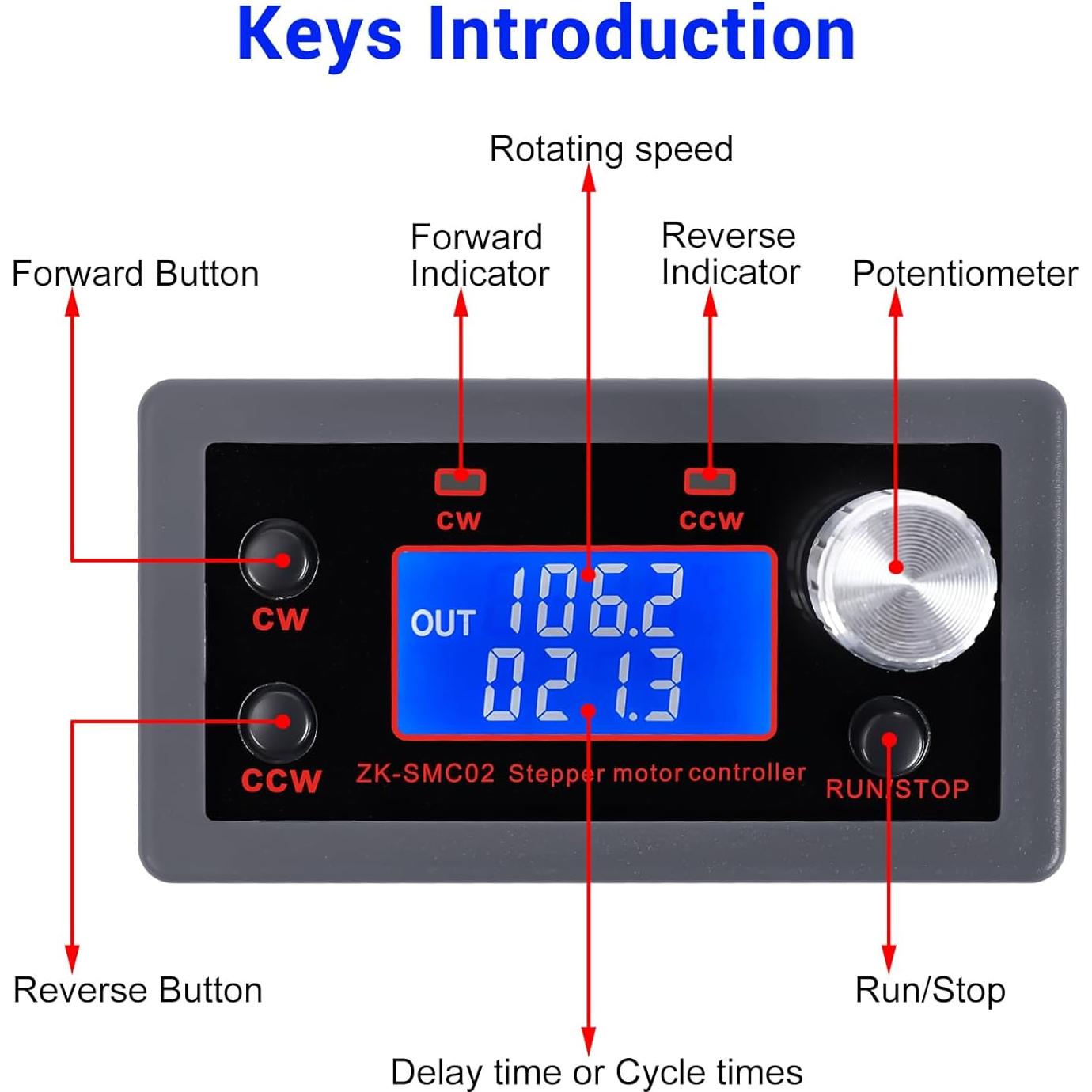 Controlador de Motor Paso a Paso BANRIA 4257 con Pantalla LCD