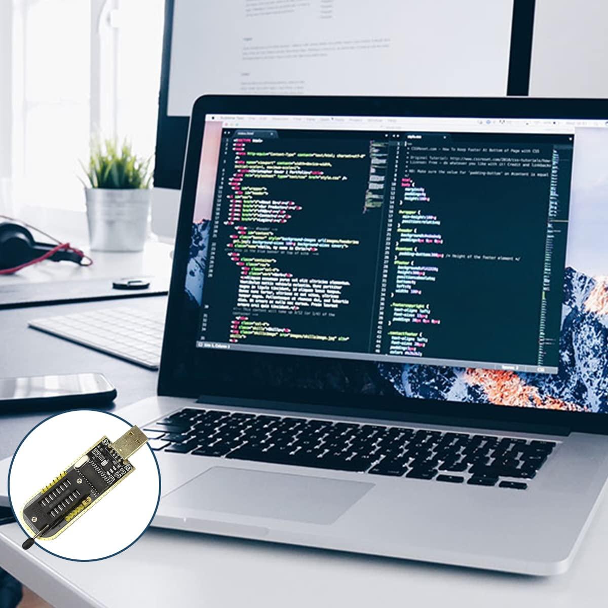 Programador USB CH341A para EEPROM Flash BIOS 24 25 con Clip SOIC8