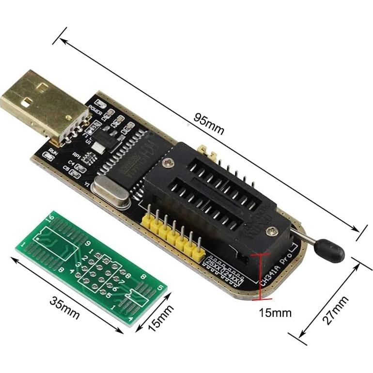 Programador CH341A USB 2PCS EEPROM SPI Flash 24 25 SOP8