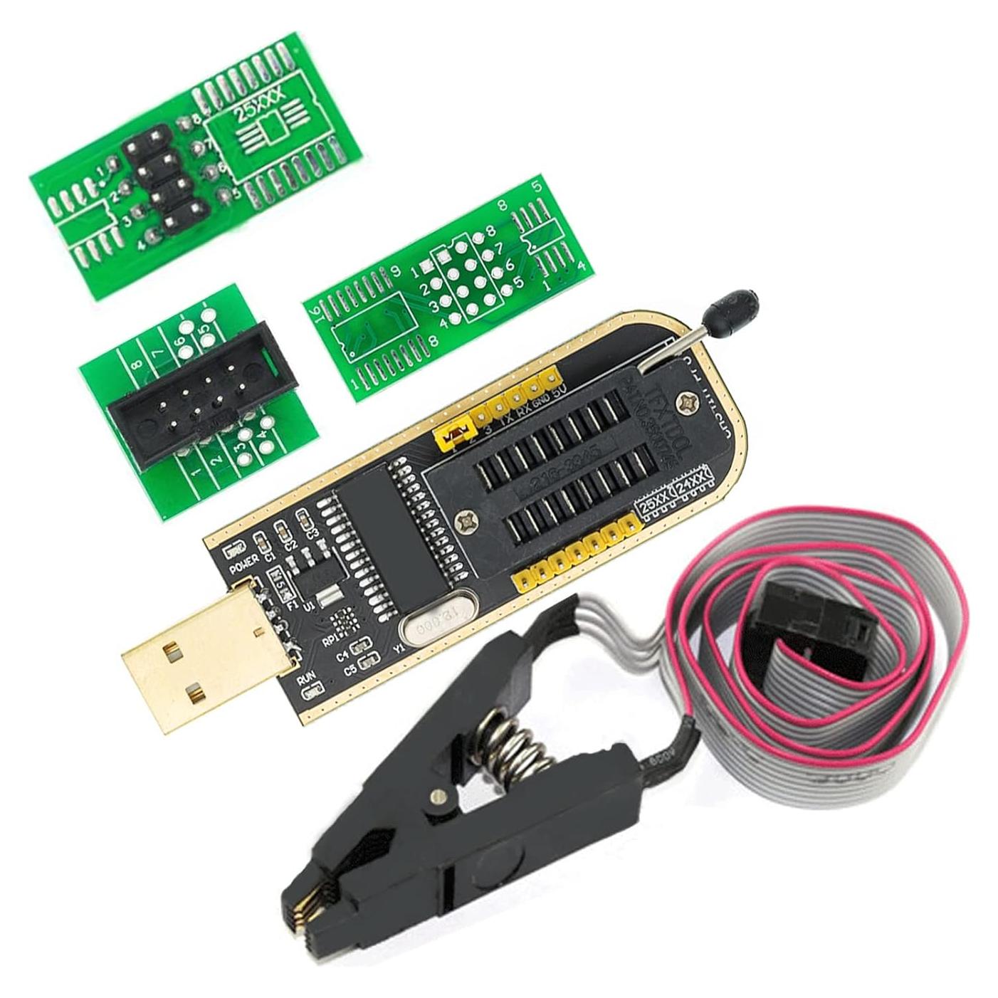 Programador USB CH341A con Clip de Prueba SOIC8 SOP8 para IC Flash