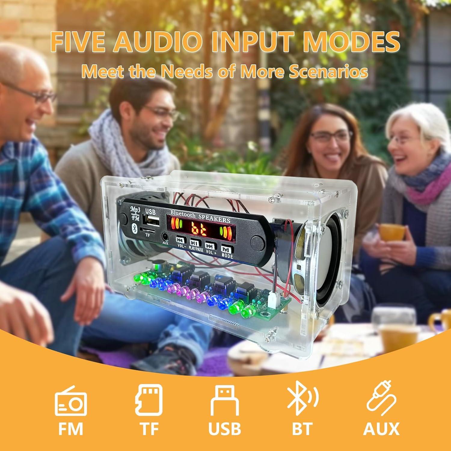 Kit de Altavoz Bluetooth DIY EIELE con Control Remoto y Radio FM