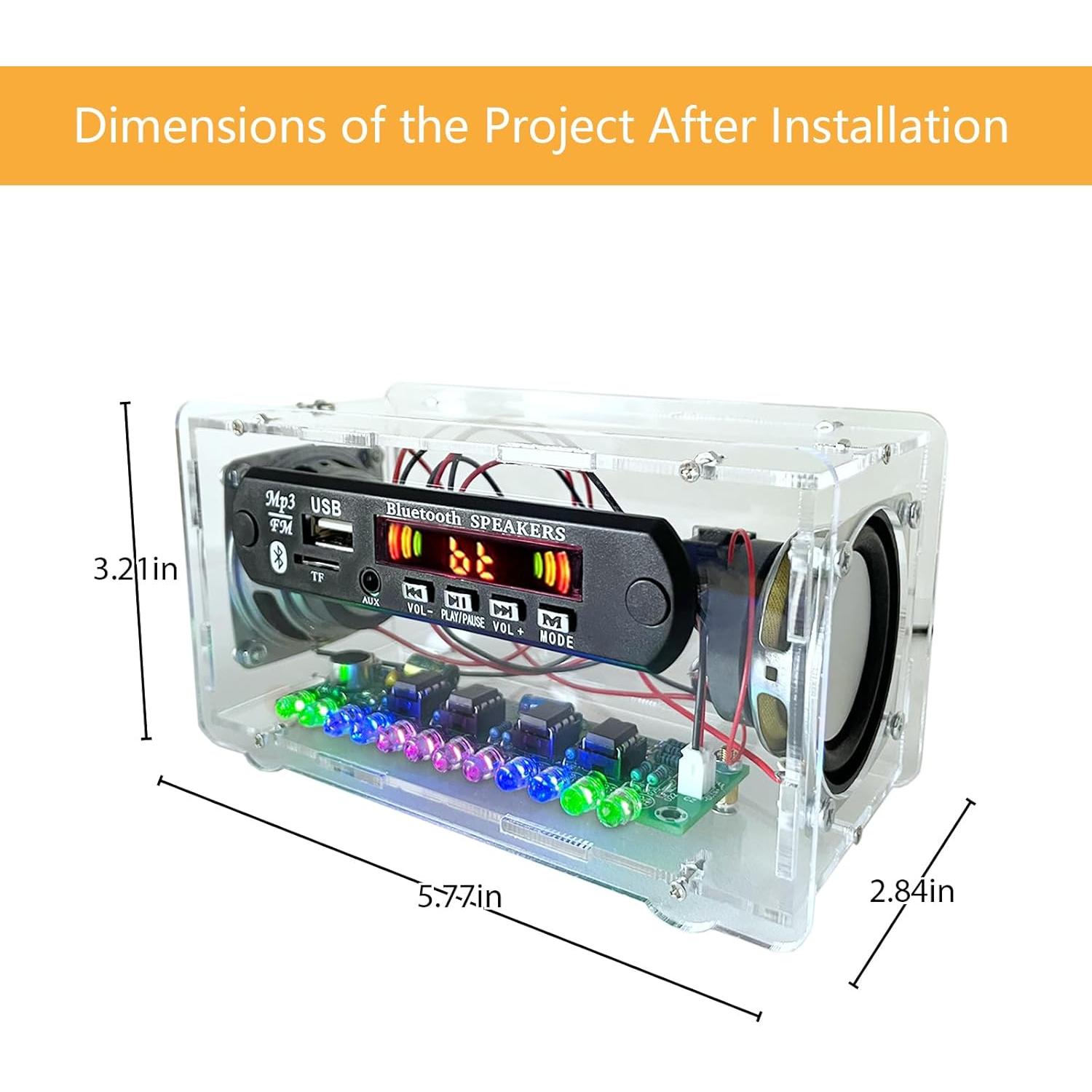 Kit de Altavoz Bluetooth DIY EIELE con Control Remoto y Radio FM