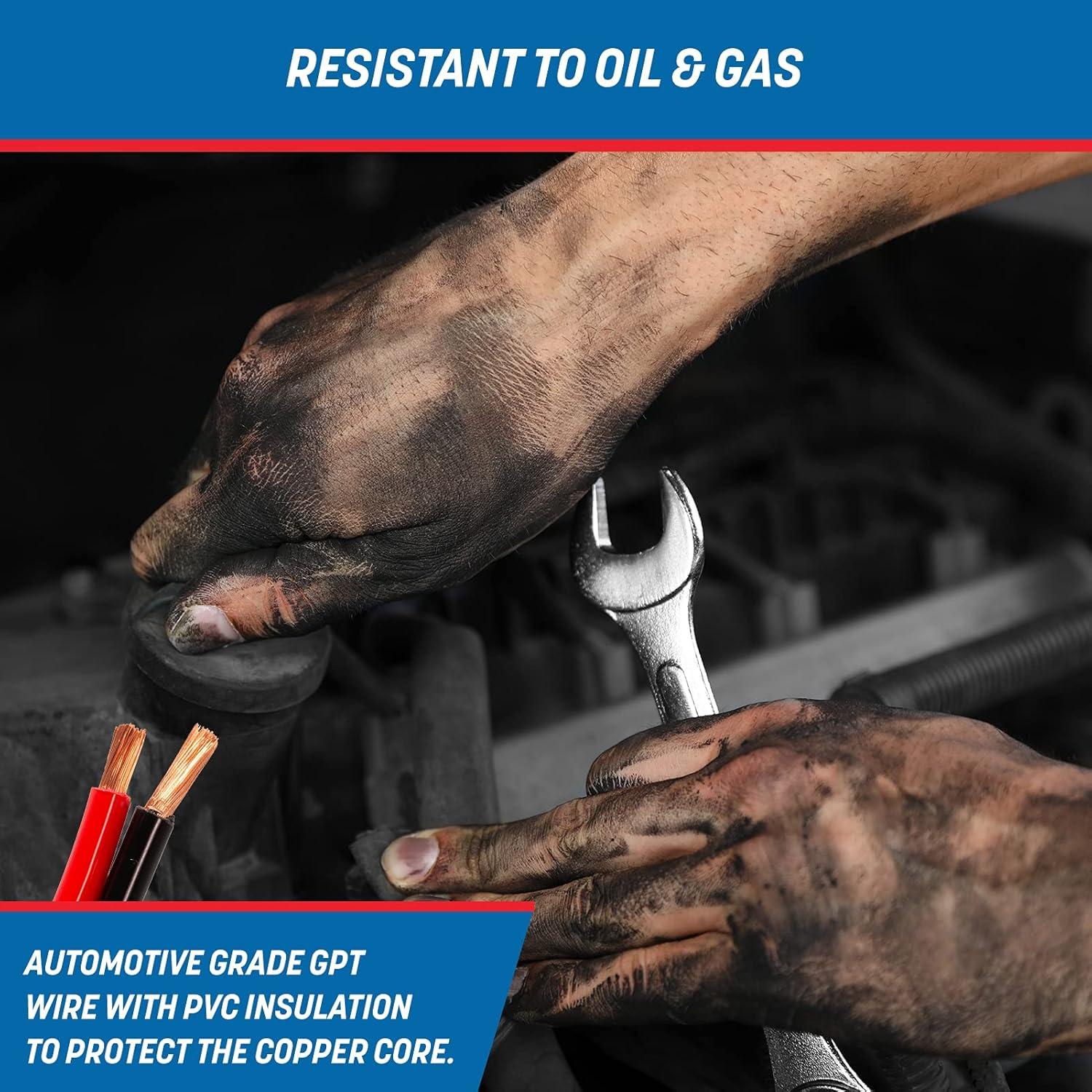 Cable eléctrico de cobre 16 AWG GS Power 30.48m rojo/negro