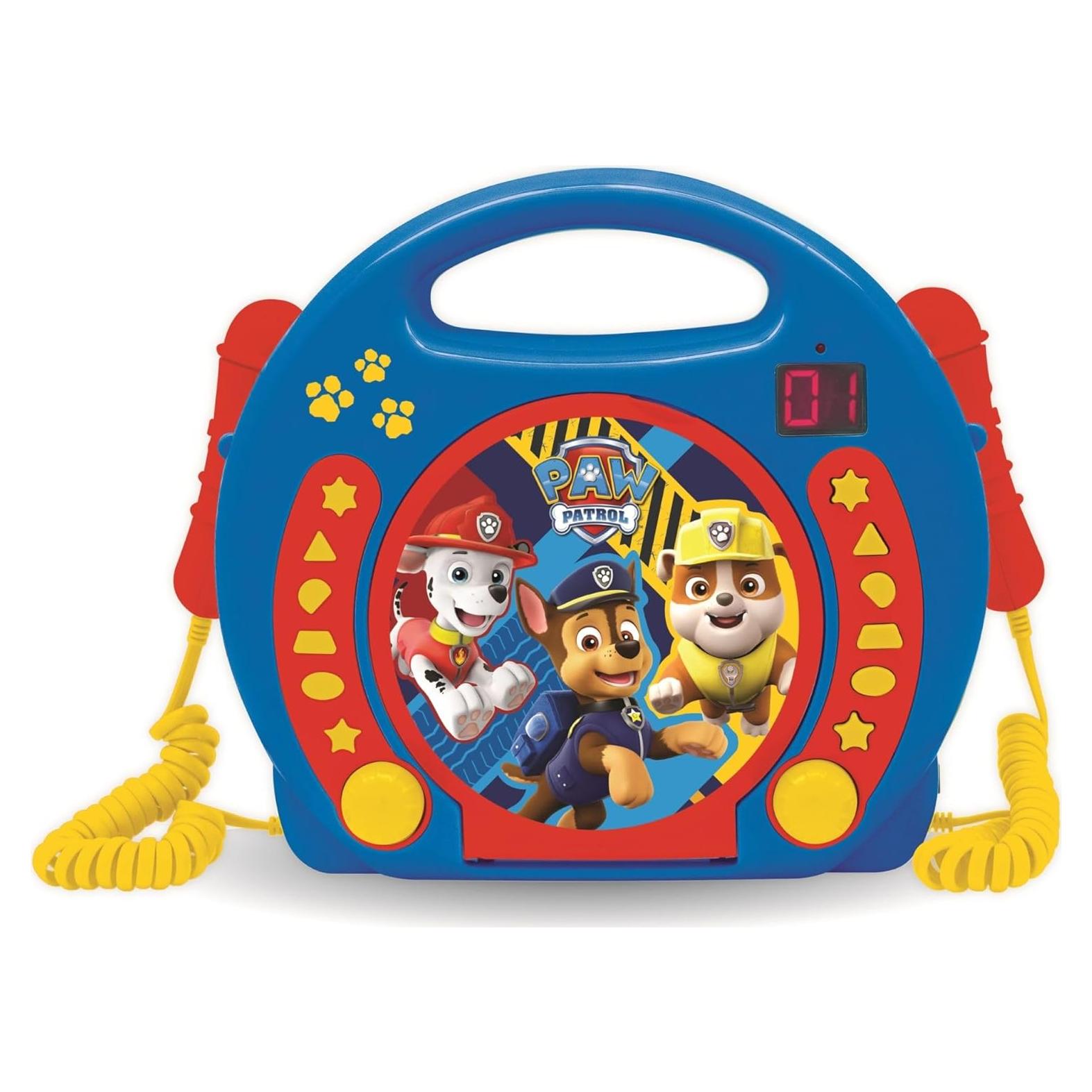 Reproductor de Karaoke Lexibook Paw Patrol con 2 Micrófonos