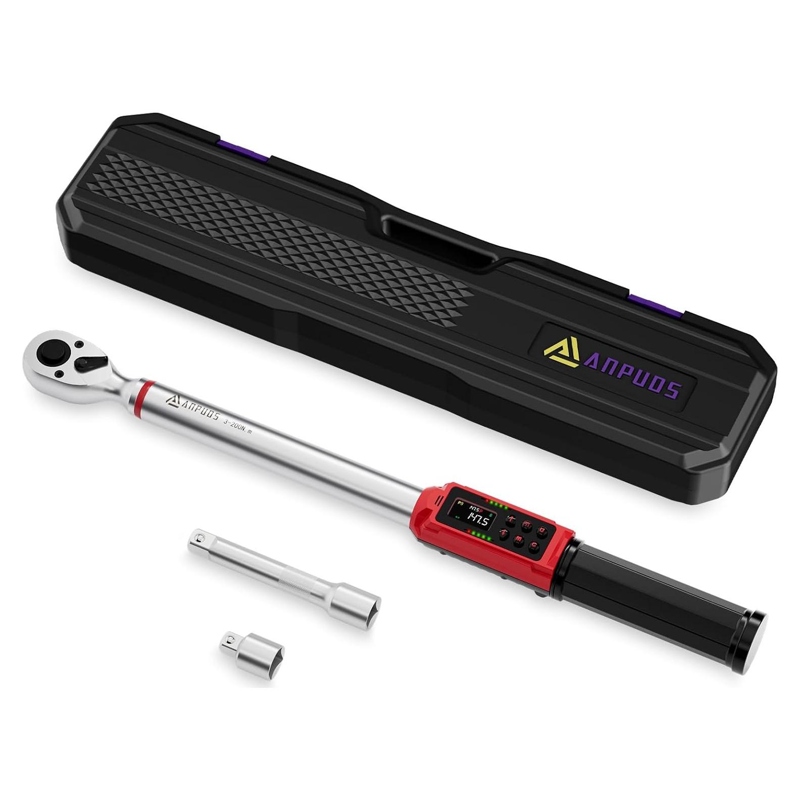 Llave de Torque Digital ANPUDS 1/2 Pulgada 3-200Nm Precisión 1%