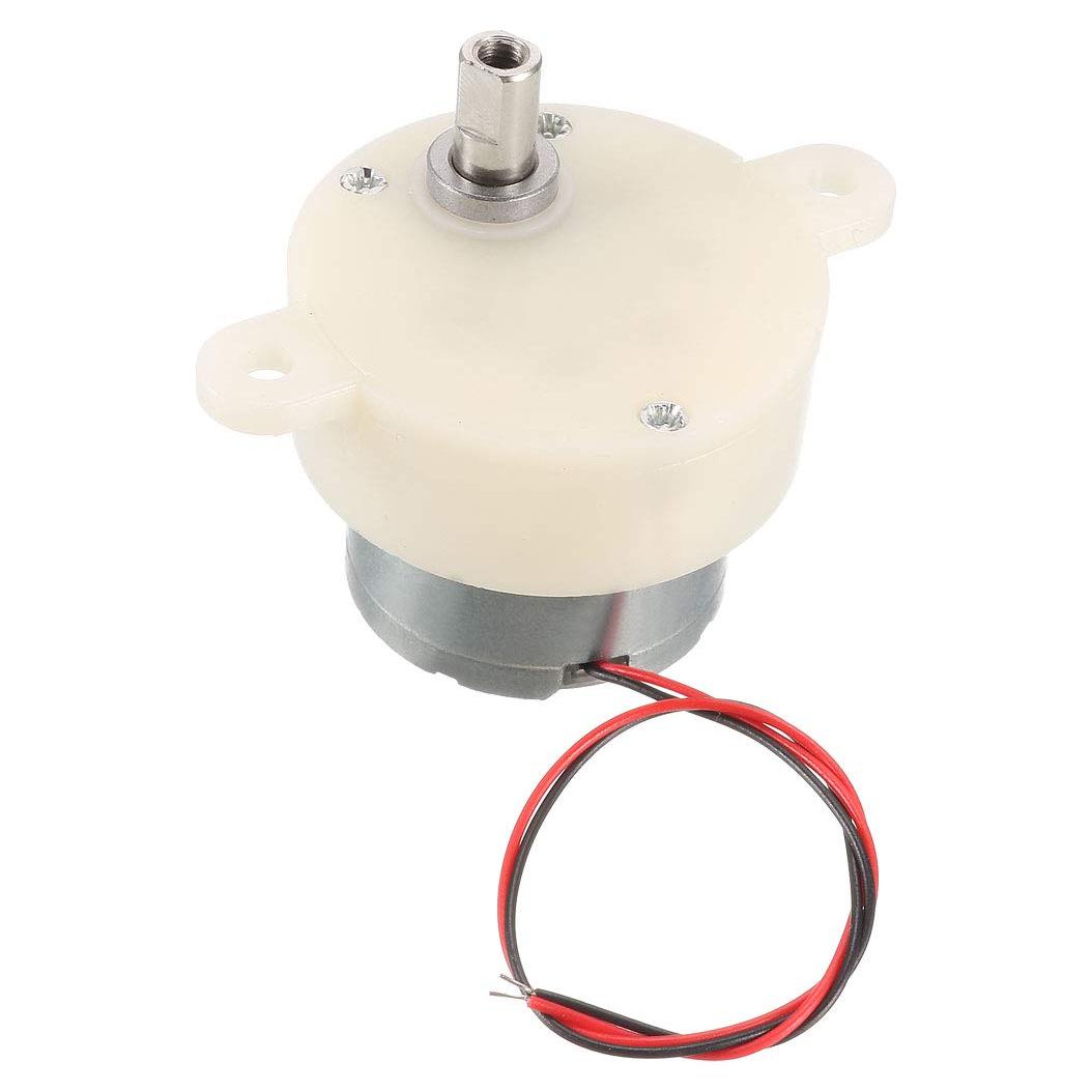 Motor de Reducción DC 6V 5RPM uxcell - Alto Par Cilíndrico