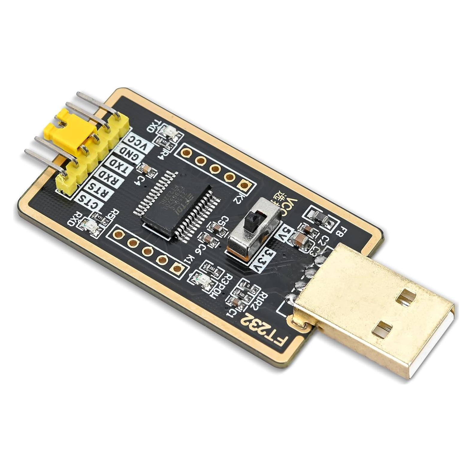 Adaptador USB a TTL FT232RL Podazz - 3.3V/5V, 50g