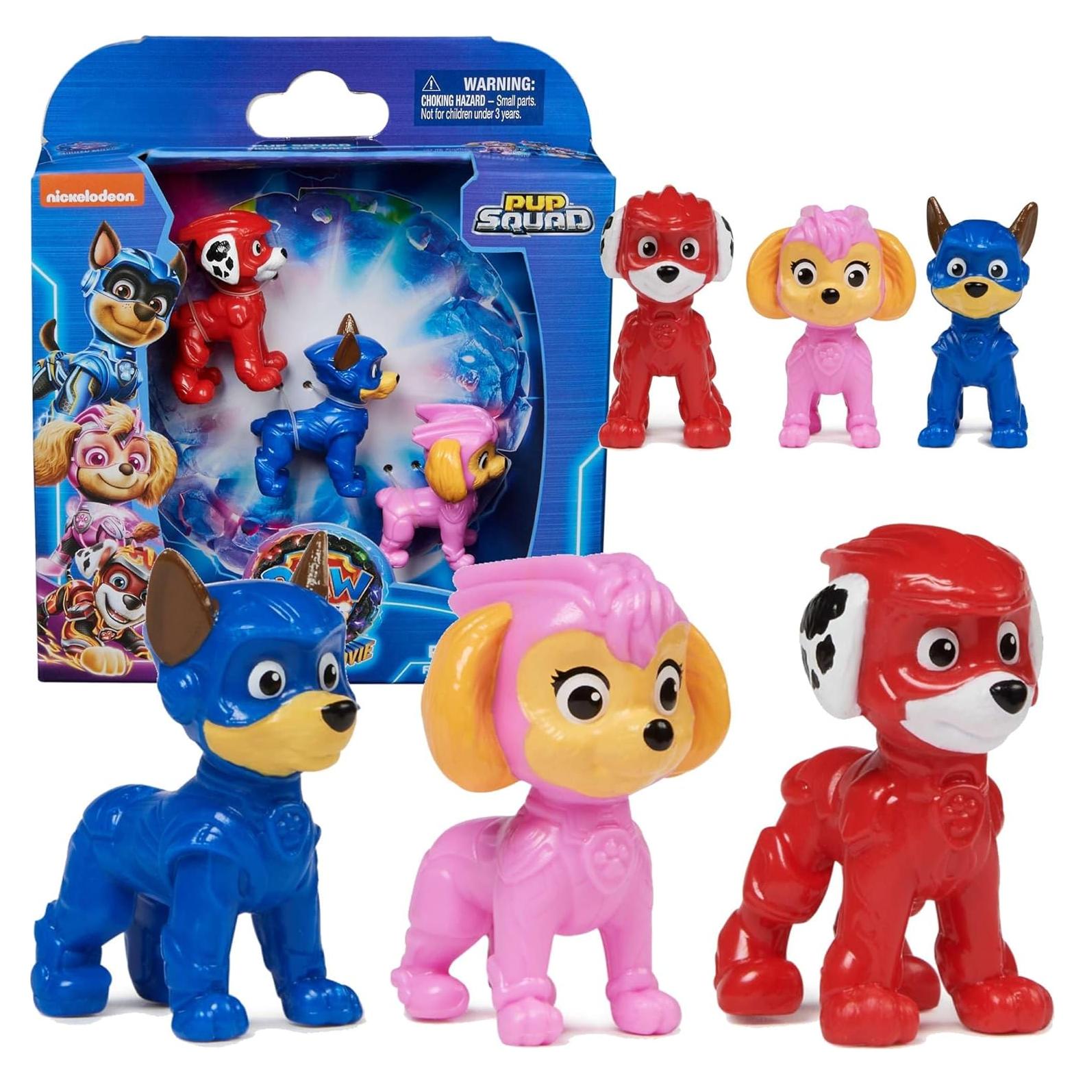 Figuras Paw Patrol Spin Master Skye Chase Marshall 3 Piezas