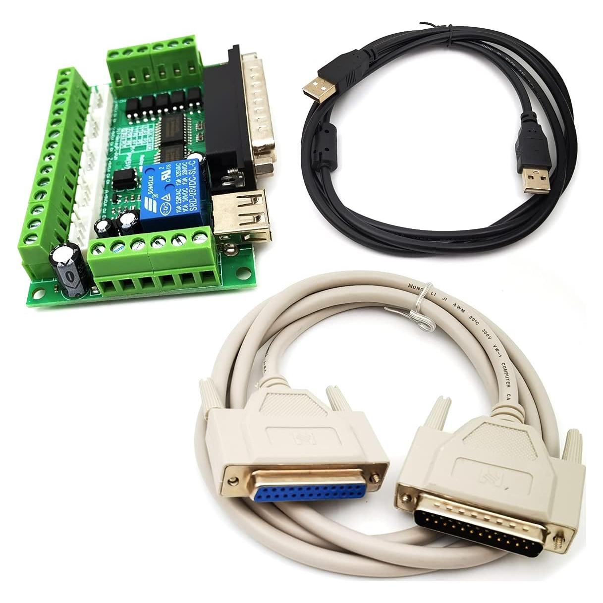 Adaptador CNC 5 Ejes KIRO&SEEU Mach3 USB DB25 80g