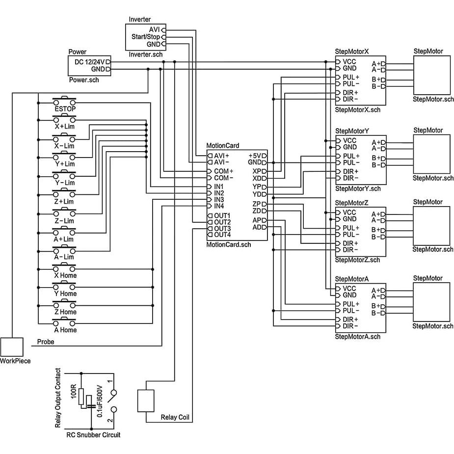 Controlador CNC USB DWEII Mach3 4 Ejes 100KHz para Motores