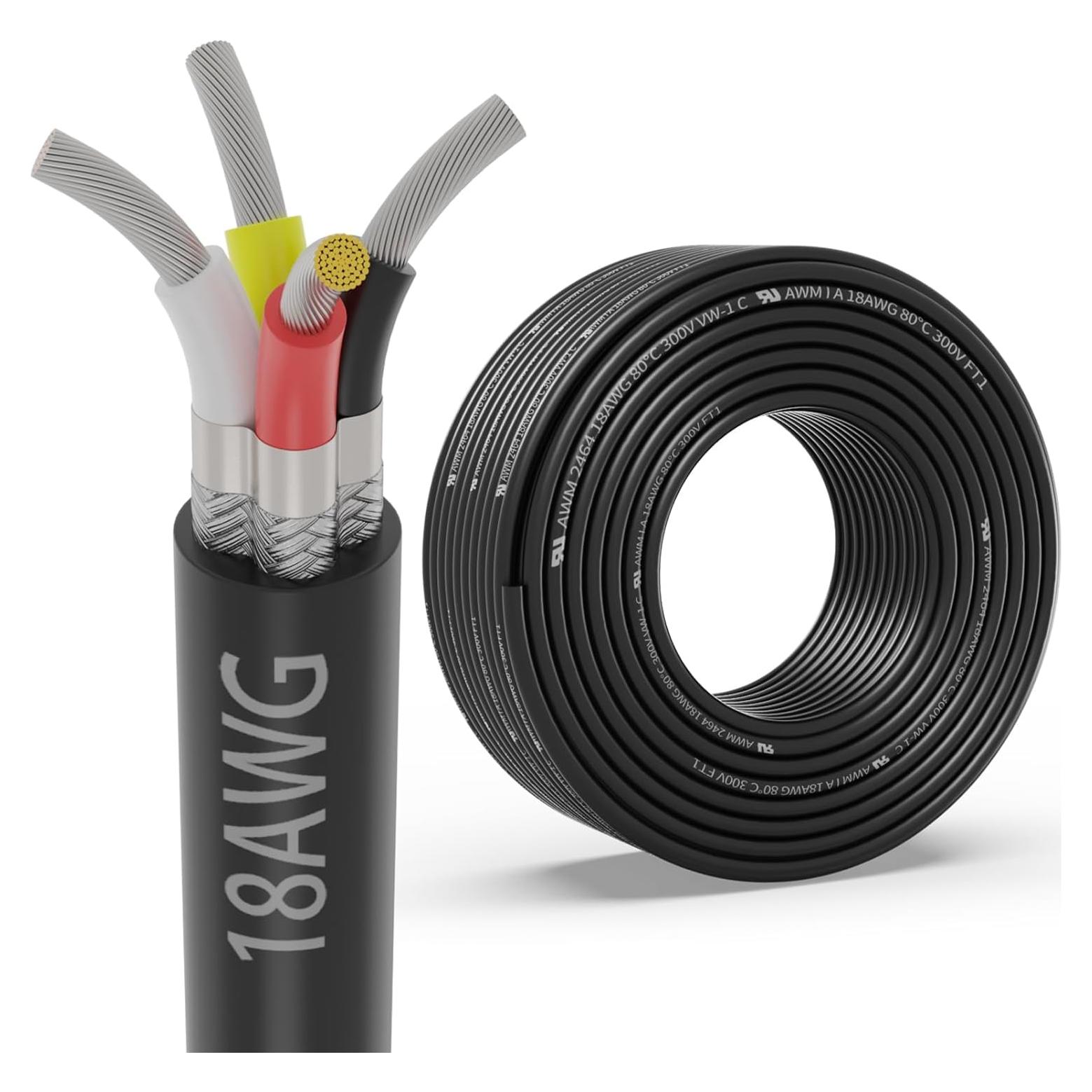 Cable Blindado 18 AWG 4 Conductores 30 Metros PYL