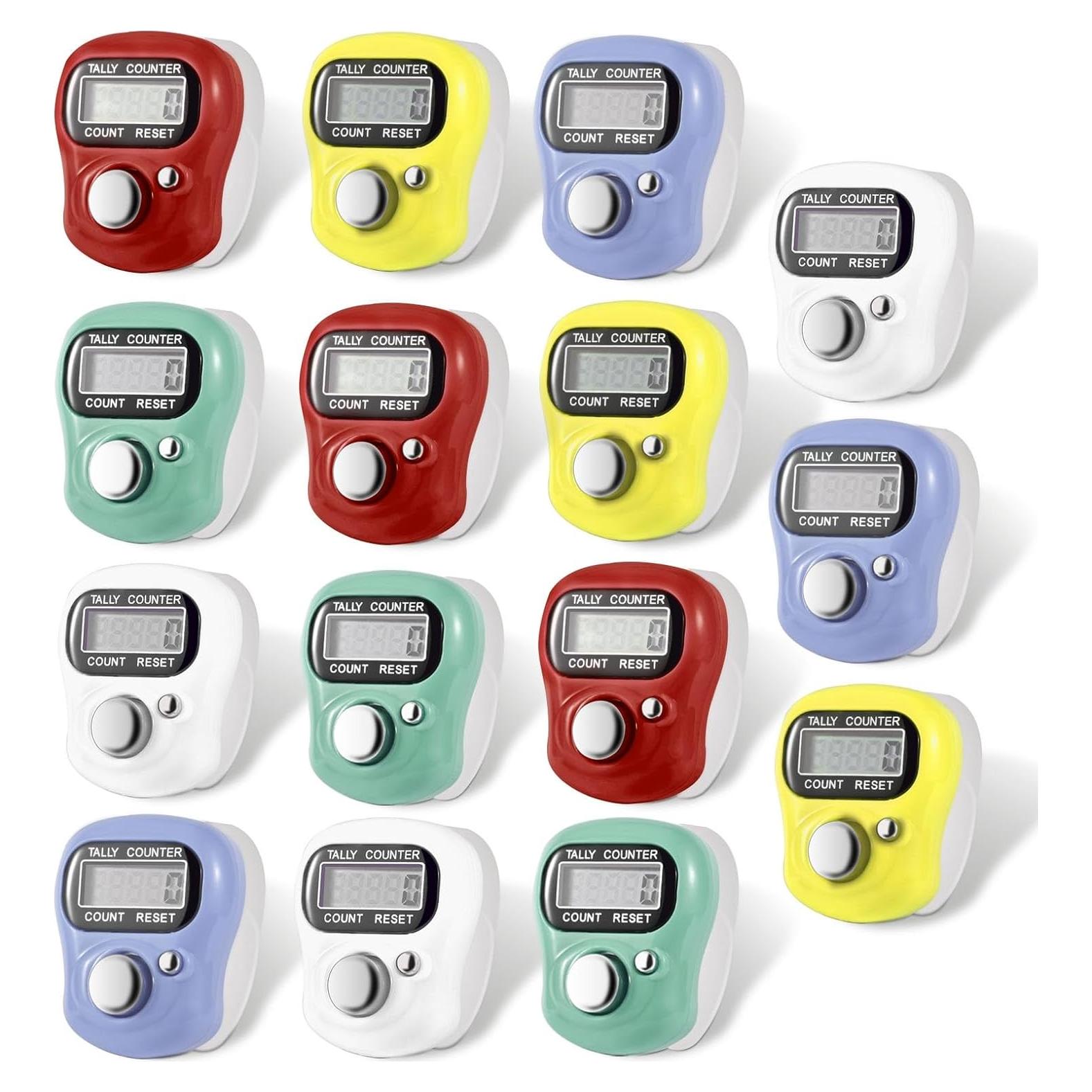 Contador de Dedo Electrónico TESEAS Mini LCD 5 Dígitos 15pcs