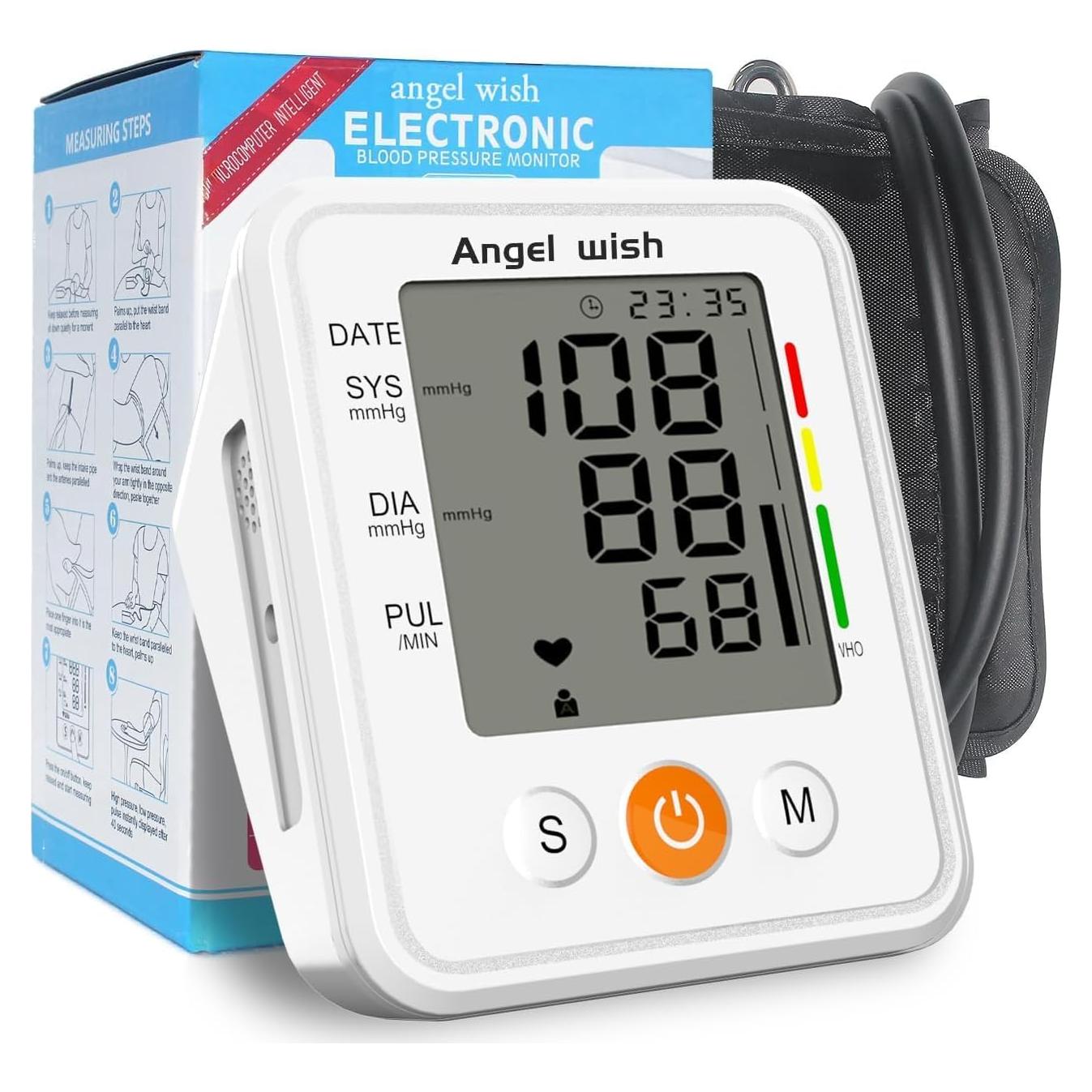 Monitor de Presión Arterial Automático Angel Wish con Pantalla LCD