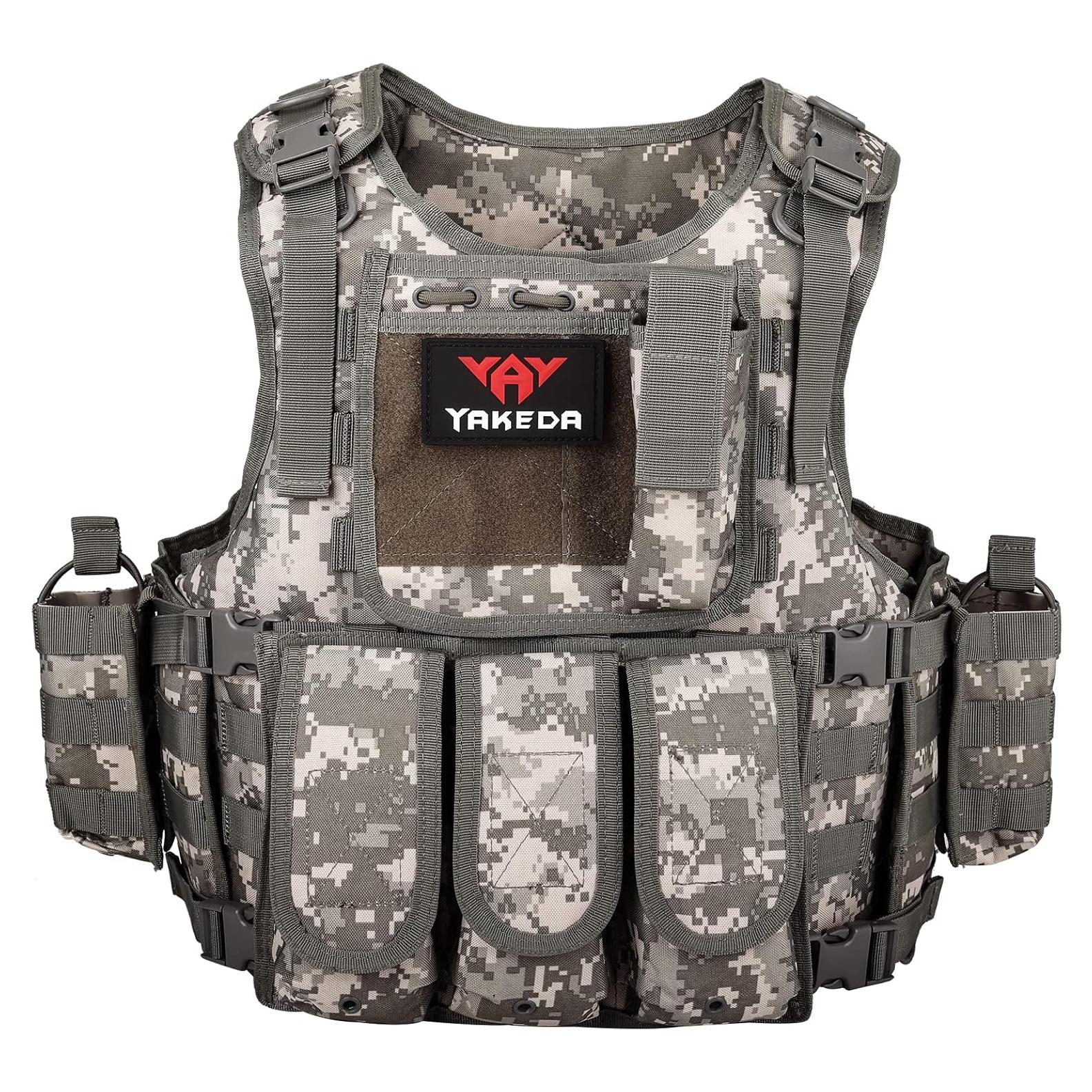 Chaleco Táctico Ajustable YAKEDA para Airsoft Negro 40