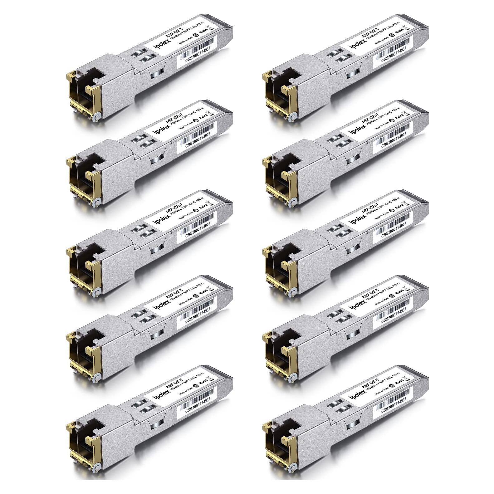 Transceptor SFP a RJ45 ipolex 1000Base-T 10 unidades 100m