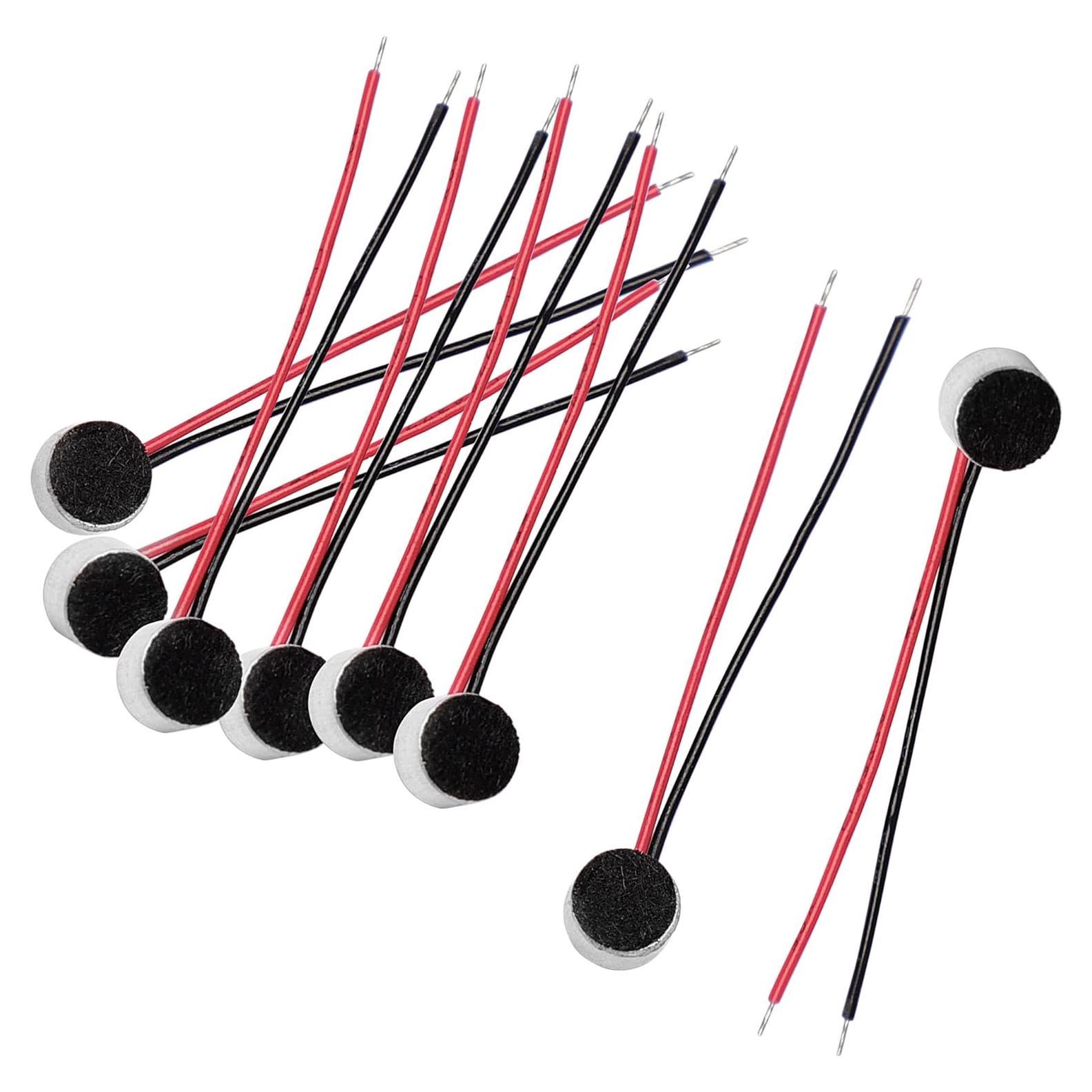 Micrófono de Condensador Electret uxcell 10 Pcs 6x3.5mm 3.5mm Jack