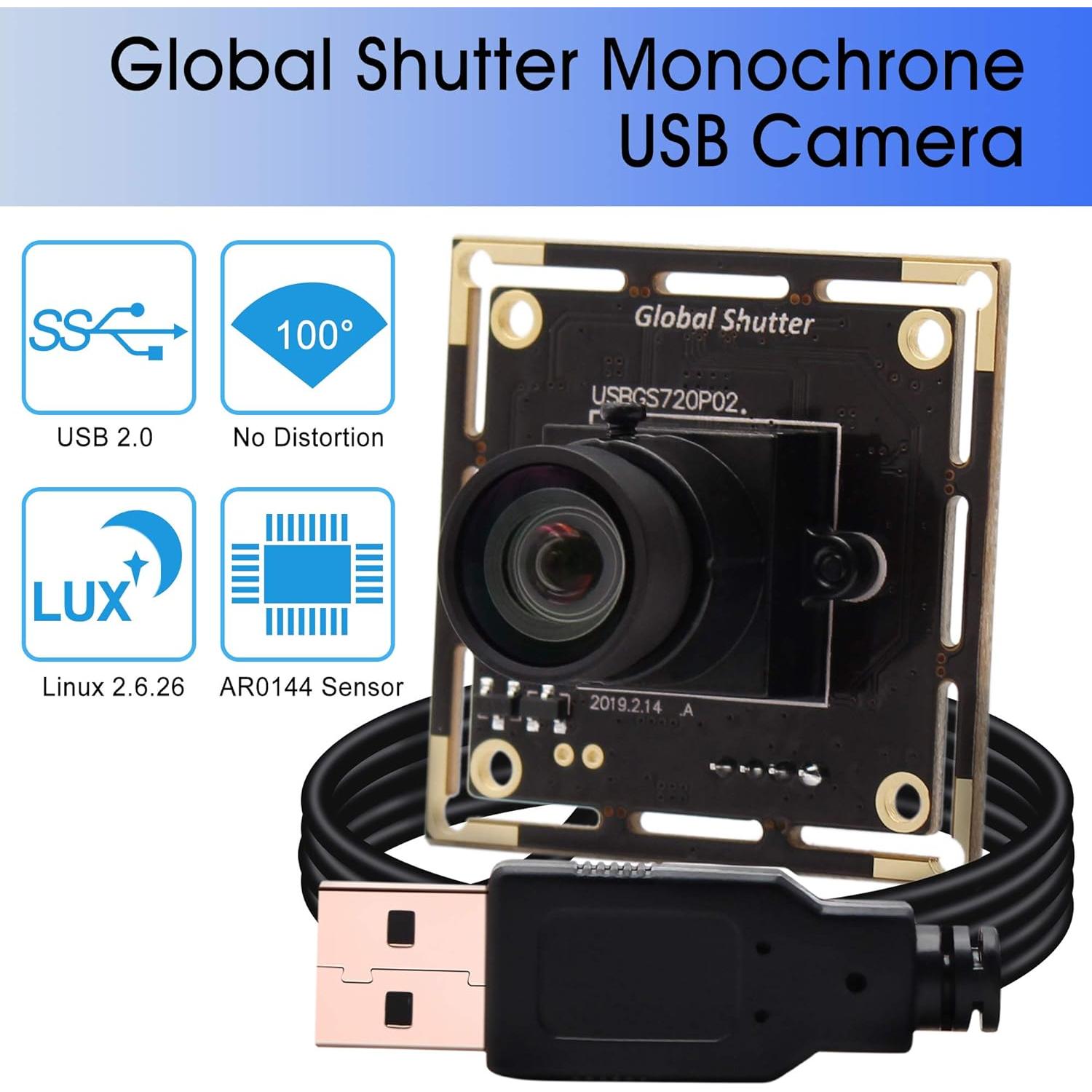 Cámara USB IFWATER 720P Obturador Global 60fps Lente 100°