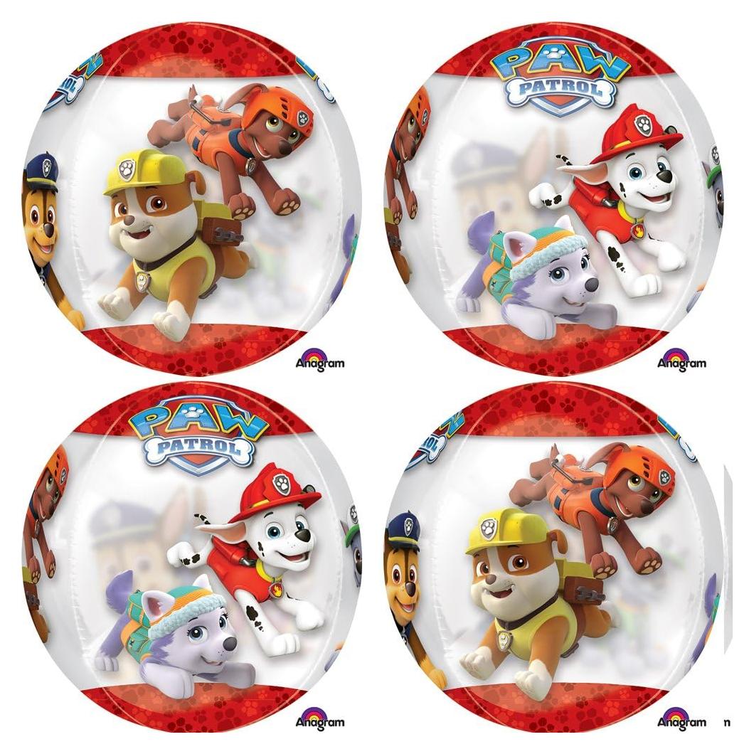 15" Paw Patrol Chase And Marshall Clear Orbz Balloon