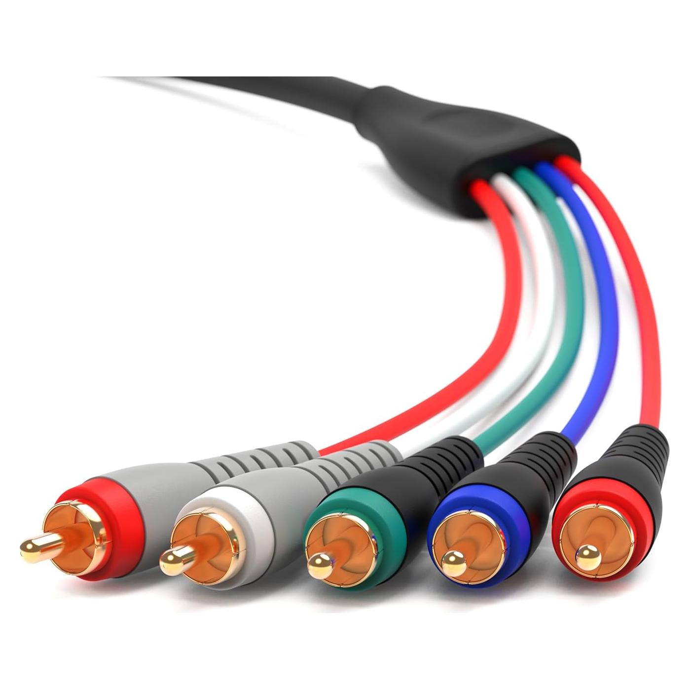 Cable de Video por Componentes BlueRigger 0.91m 5RCA con Audio