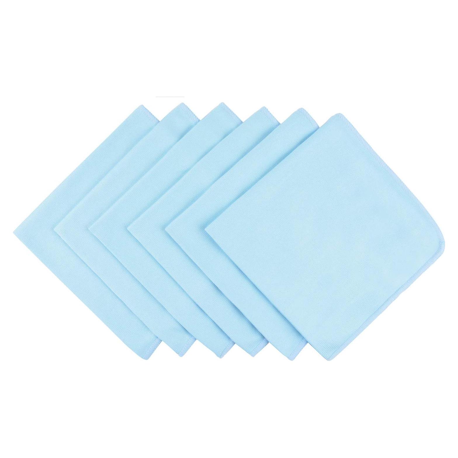 Paños de Microfibra KinHwa 40x40cm Sin Pelusa 6 Unidades Azul