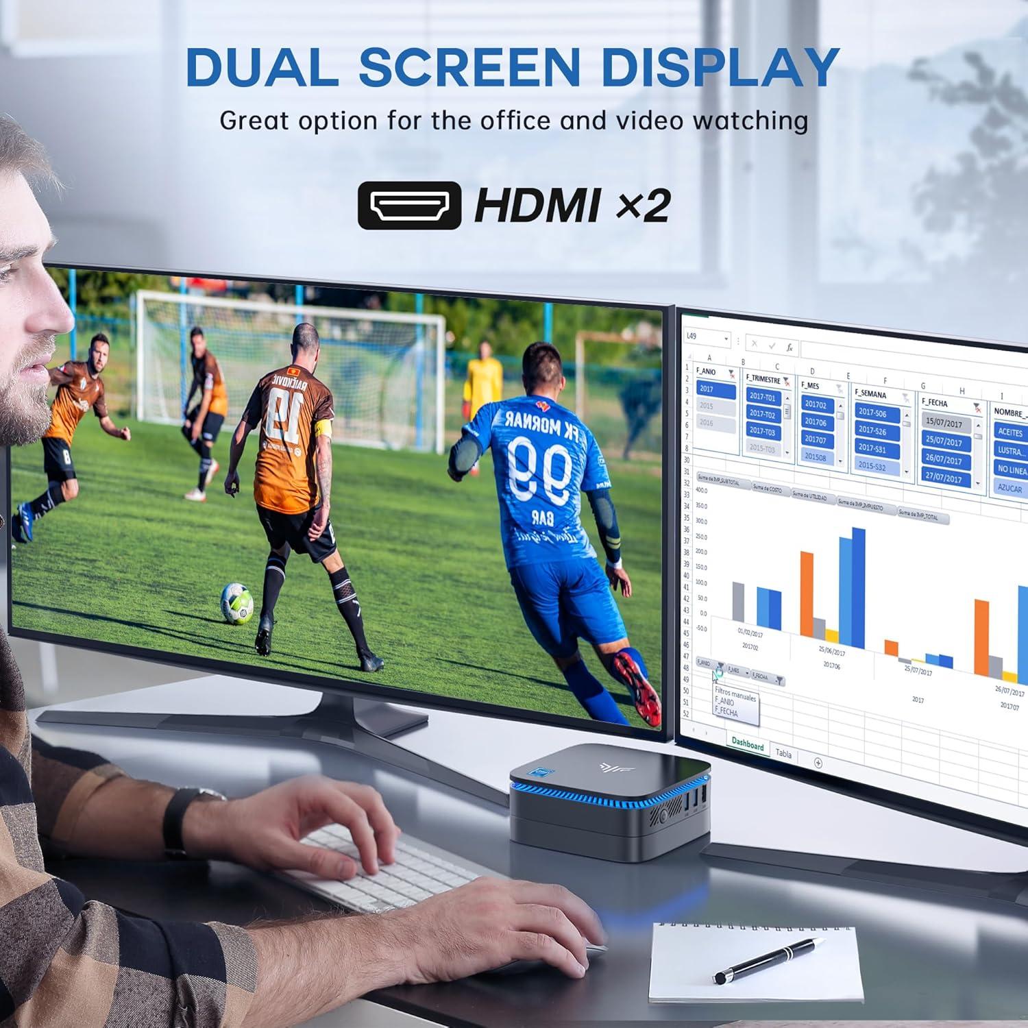 Mini PC KAMRUI AK1 Plus 16GB RAM 512GB SSD 4K HDMI